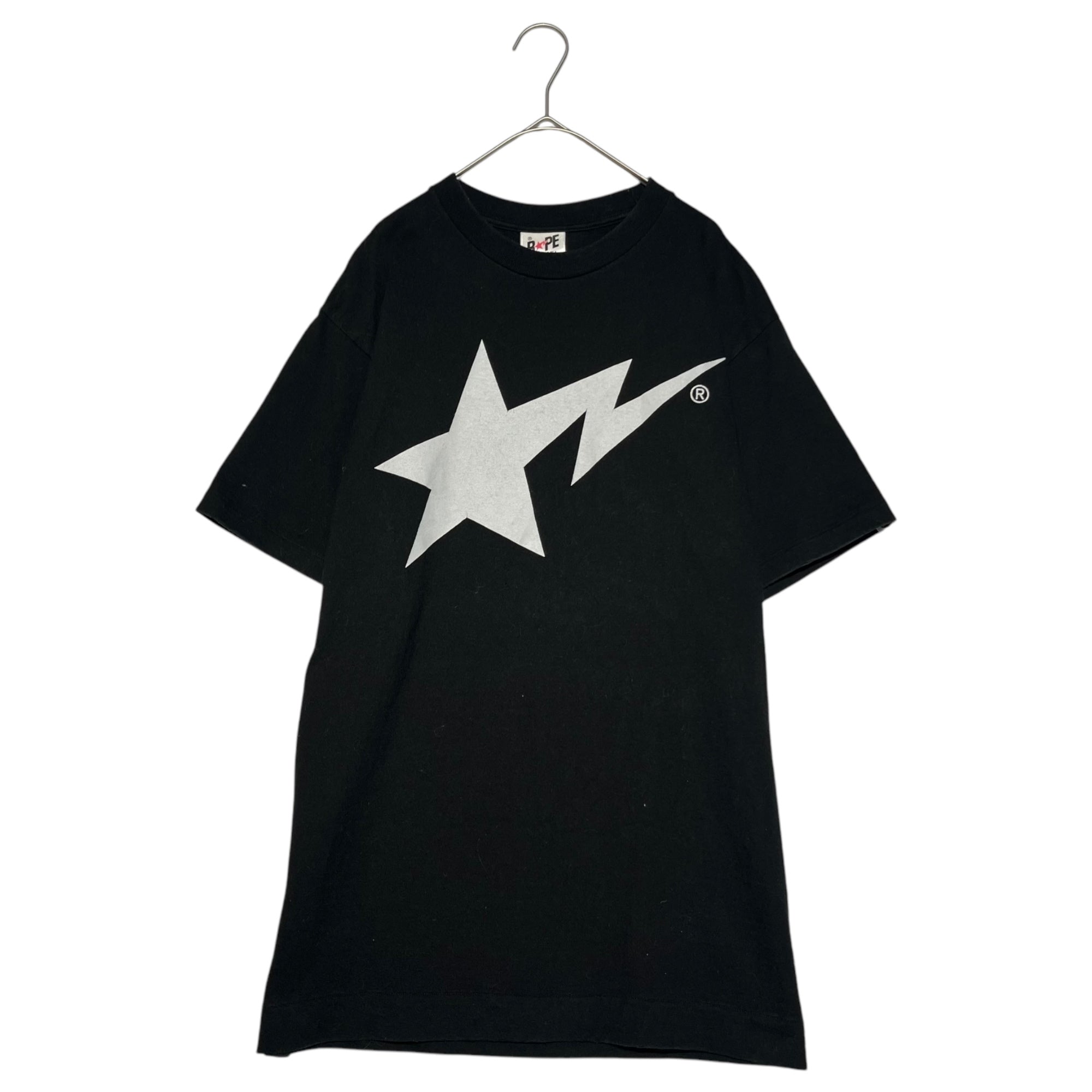 BAPE A BATHING APE(ベイプ ア ベイシング エイプ) 90~00's Initial BAPE STA print T-shirt 初期 BAPE STA プリント Tシャツ L ブラック