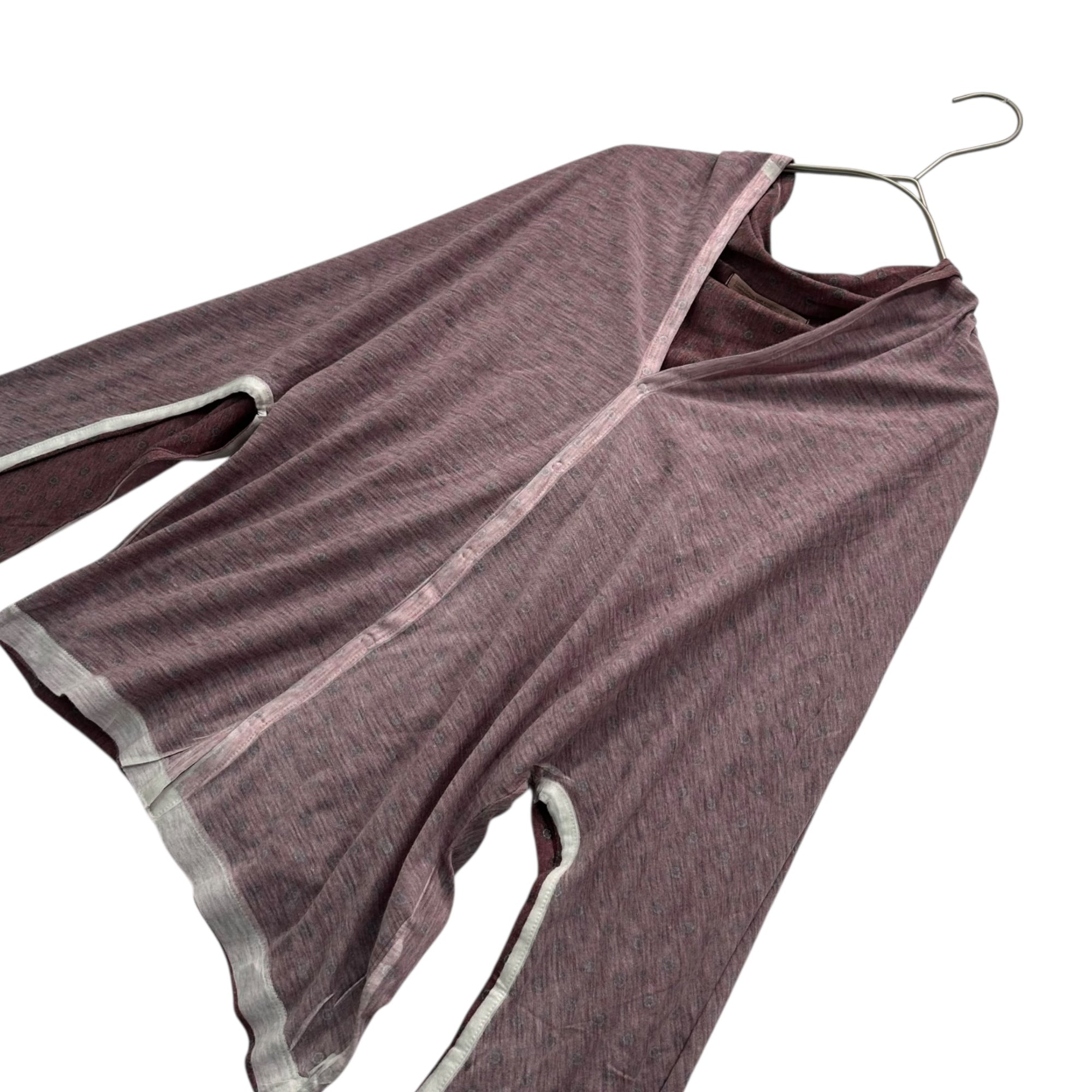 Y's(ワイズ) Inside-Out Komon L/S Cardigan インサイドアウト 小紋柄 長袖 カーディガン YX-T56-972 3(L) パープル