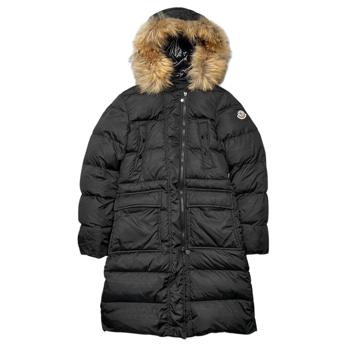 MONCLER(モンクレール) MELINA Fur-Embellished Hooded Long Down Coat 
