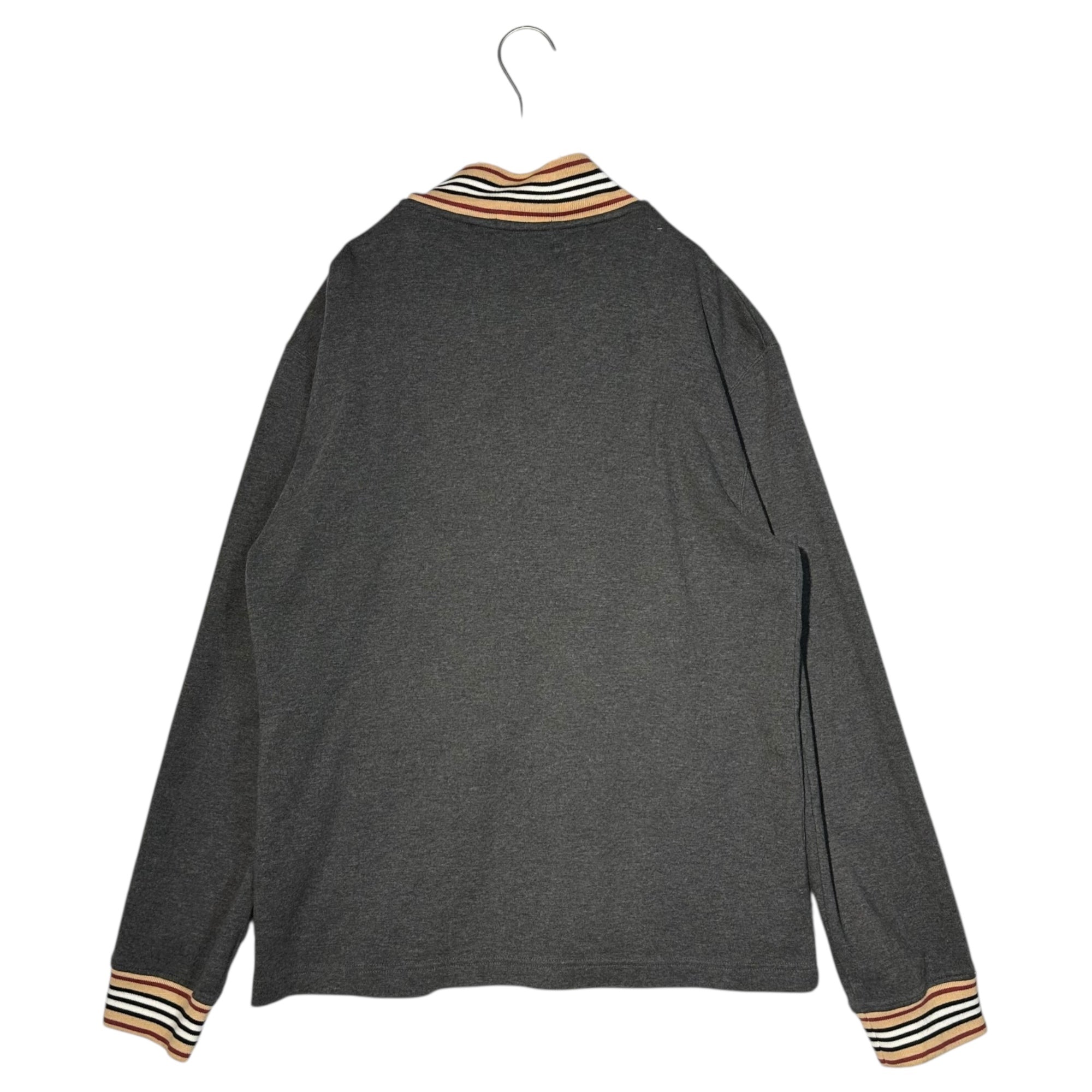 BURBERRY BLACK LABEL(バーバリーブラックレーベル) Horse Logo Embroidered Track Jacket ホース ロゴ 刺繍 トラック ジャケット BMV61-401-07 3(L程度) グレー スウェット ジャージ