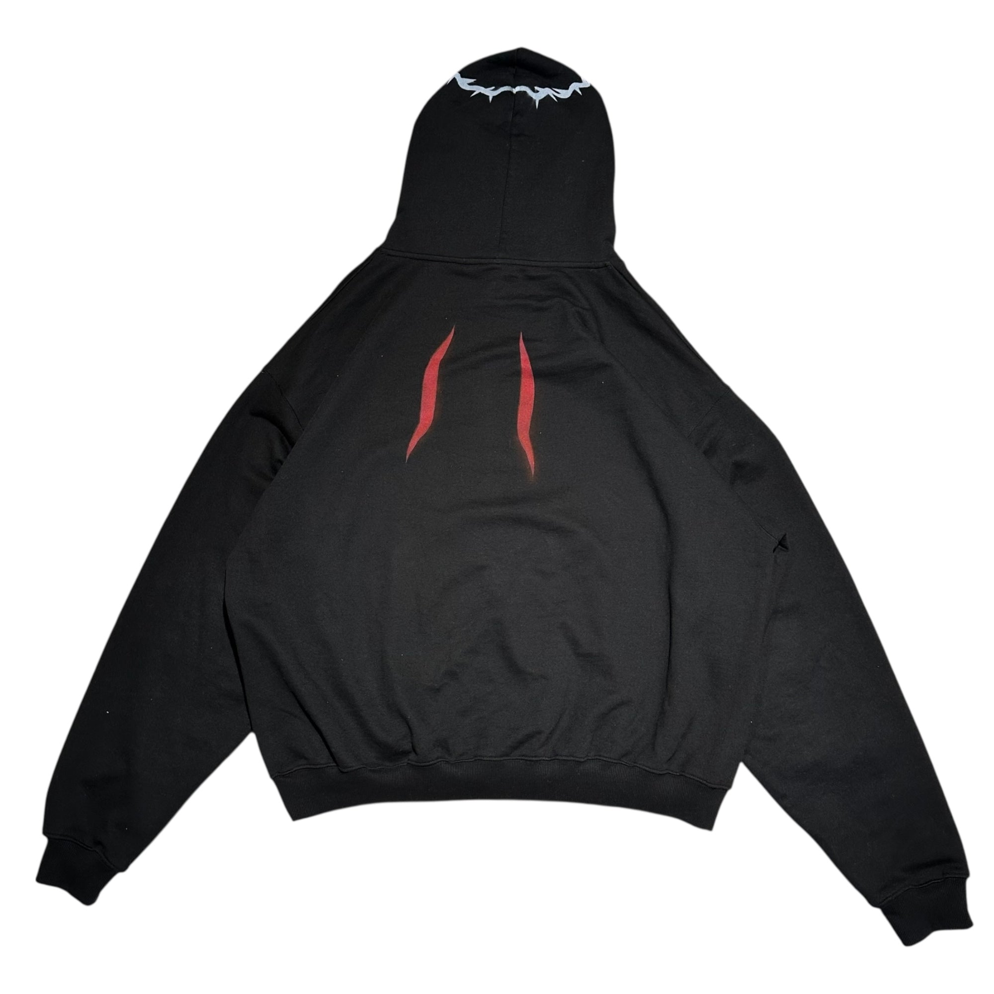 KARL UNI(カールユニ) Spray Art Pullover Hoodie スプレーアート プルオーバー フーディー パーカー XXL ブラック