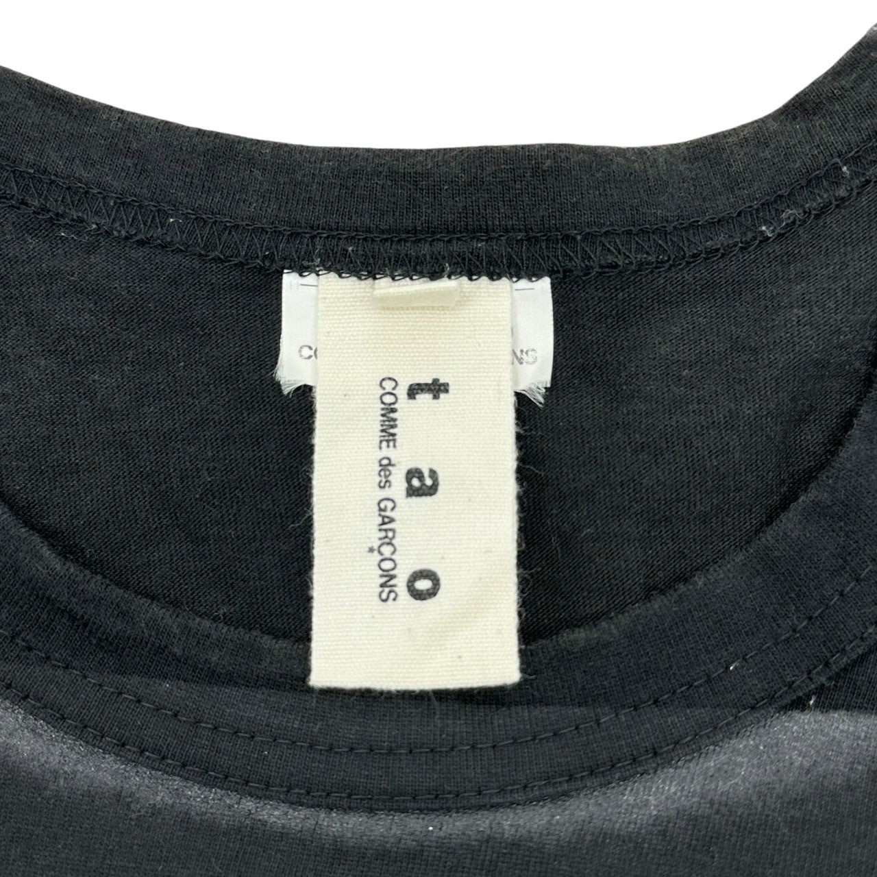 TAO COMME des GARCONS(タオコムデギャルソン) 07AW Black Border Crew Neck T-Shirt ブラック ボーダー クルーネック Tシャツ 3T-T055 M ブラック AD2007