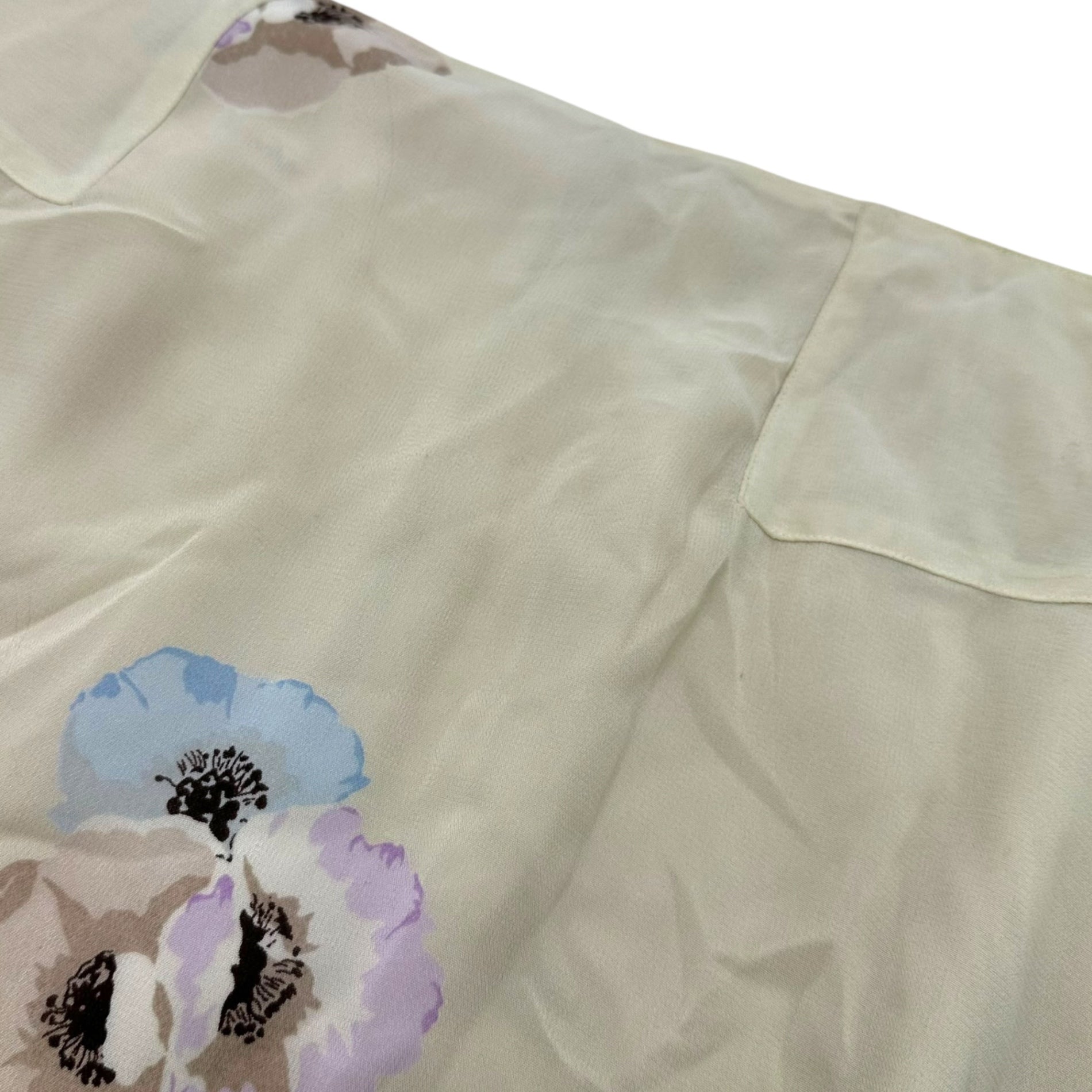 Euro vintage(ヨーロッパヴィンテージ) a flower_70's~〘Cacharel〙light beige floral long skirt フローラルプリントロングスカート Mサイズ程度 ベージュ×マルチカラー