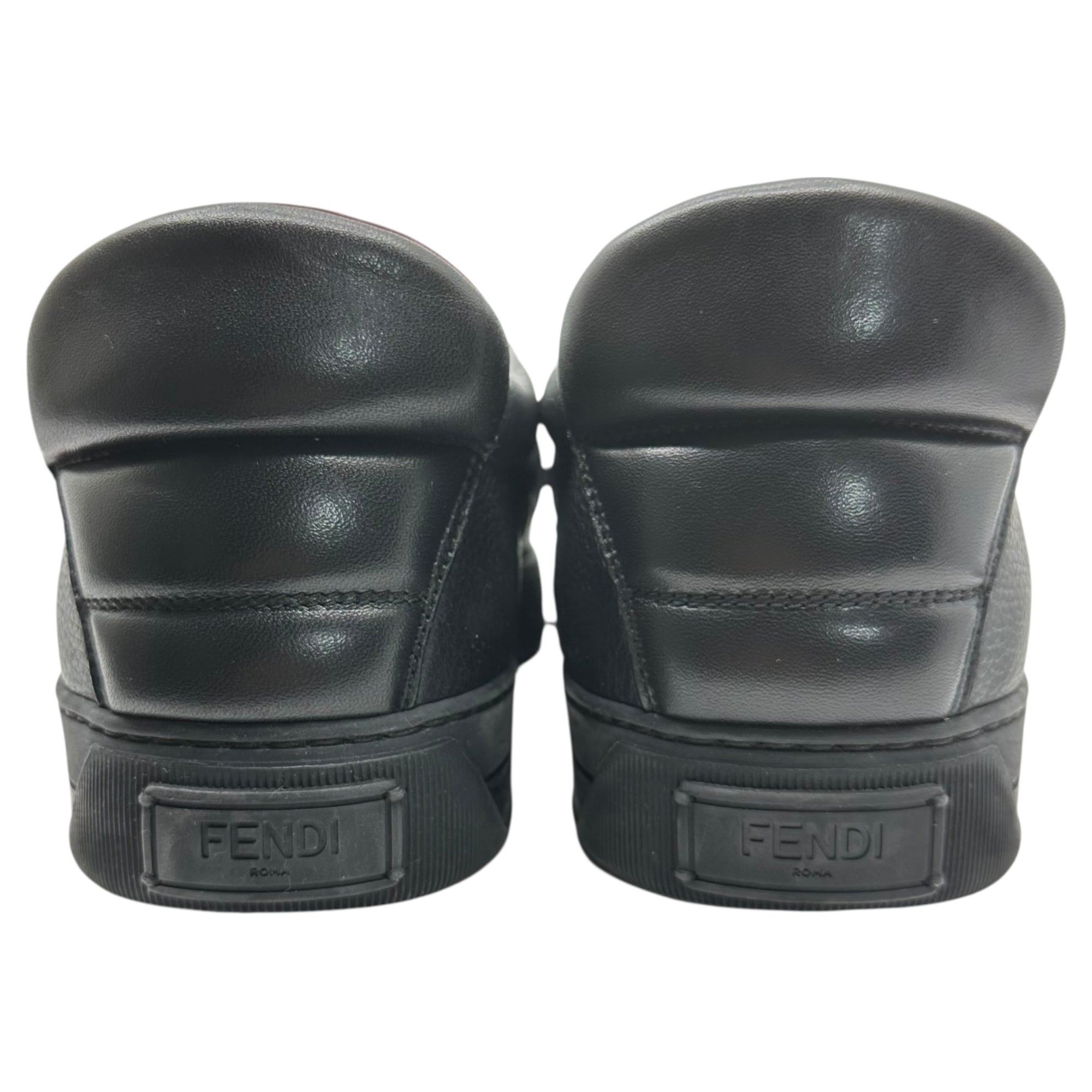 FENDI(フェンディ) Leather Monster 3D Eyes Slip On レザー モンスター スリッポン 1030 7E(26cm程度) ブラック×レッド