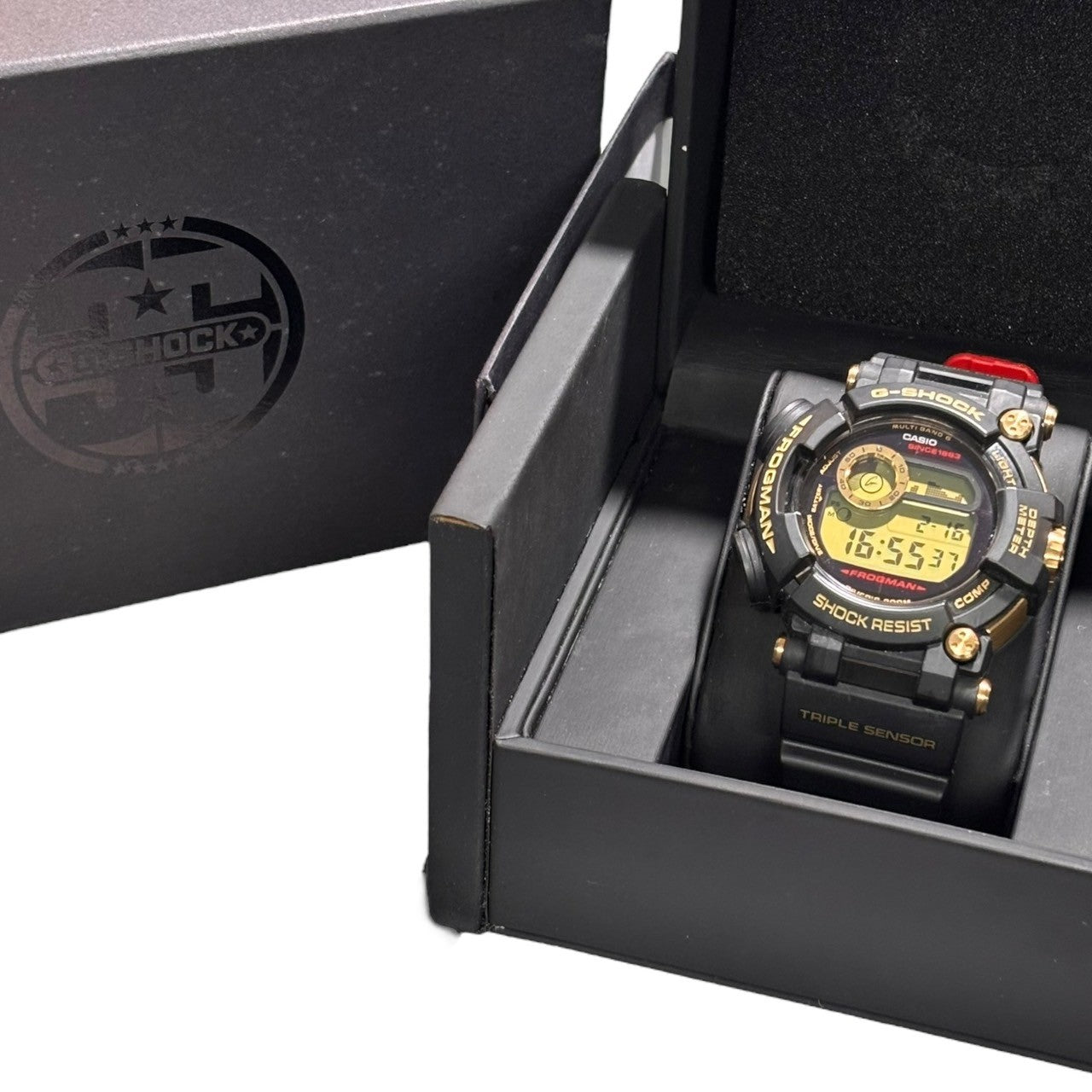 CASIO(カシオ) 35周年記念 限定モデル G-Shock MASTER OF G-SEA ジーショック マスター オブ ジー GWF-D1035B-1JR ブラック×レッド デジタル 腕時計 箱付