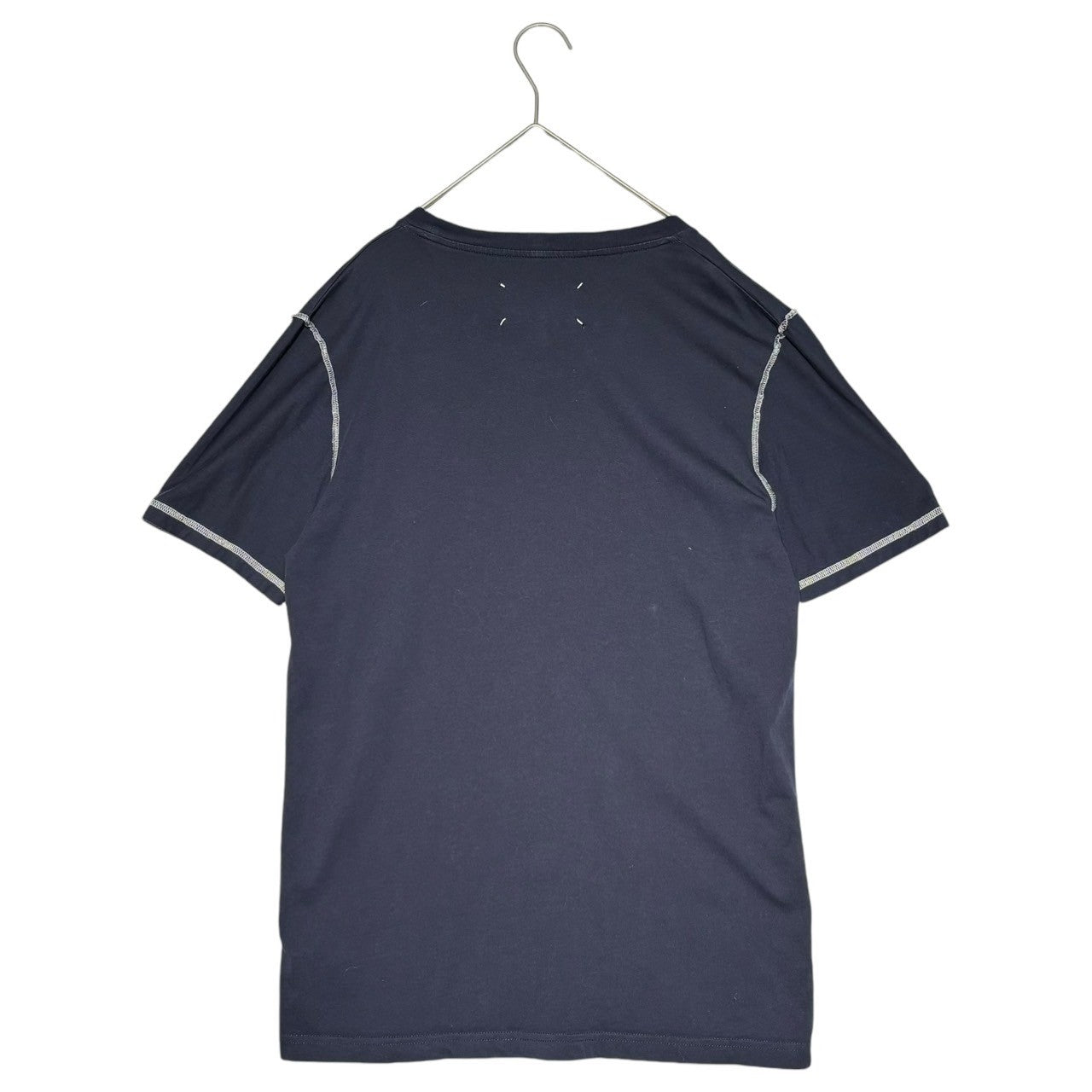 MAISON MARGIELA(メゾンマルジェラ) 17AW 17AW Overlock T-shirt オーバーロック Tシャツ S50GC0477 S ネイビー 無地 インサイド アウト