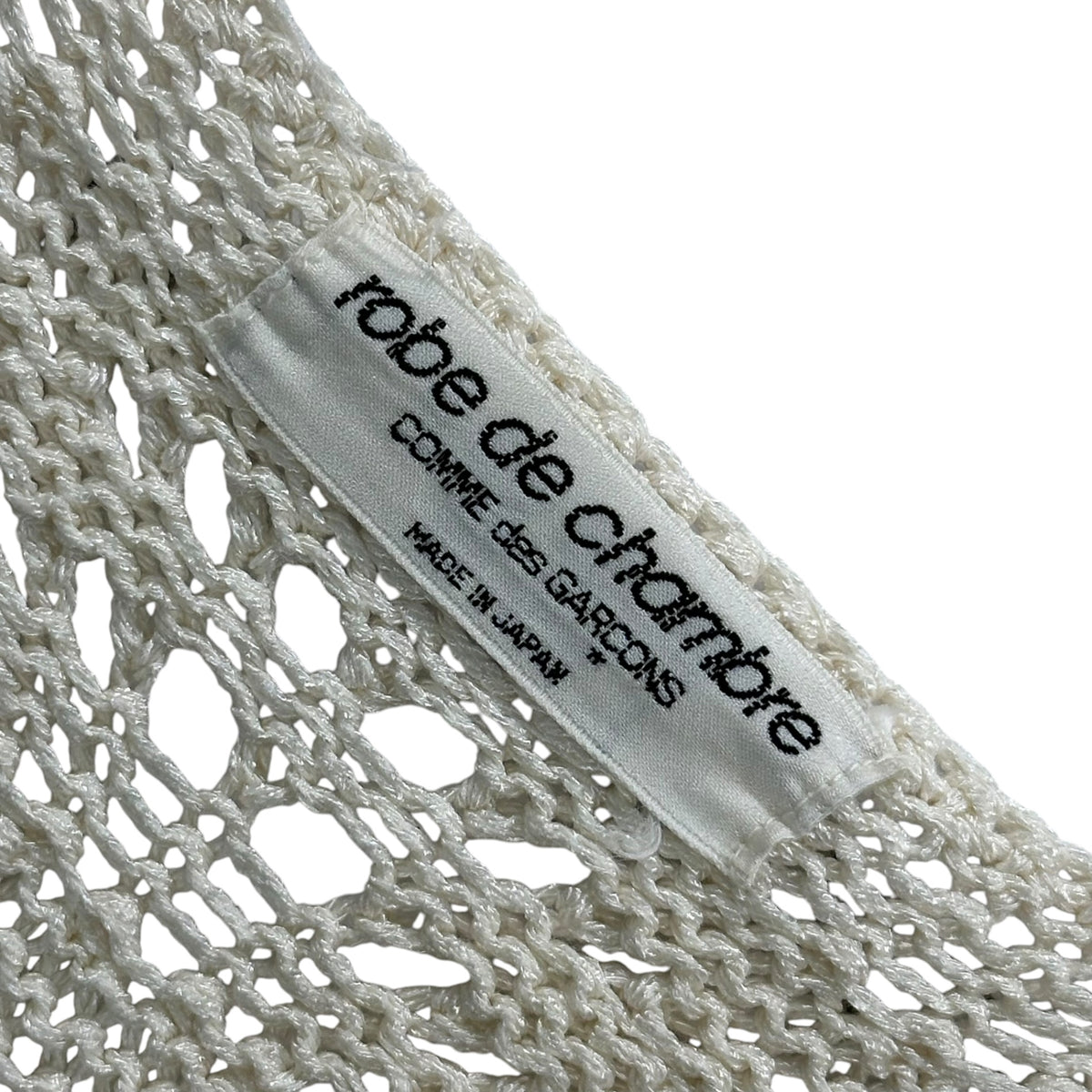 robe de chambre COMME des GARCONS(ローブドシャンブルコムデギャルソン) 1990's Cotton-Rayon Lace-Knit Cardigan コットン レーヨン レース 編み カーディガン RN-020140 FREE オフホワイト AD1989 90s アーカイブ