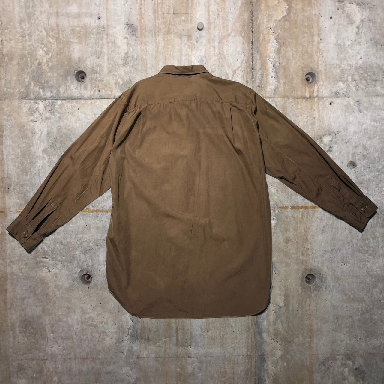 COMME des GARCONS HOMME PLUS(コムデギャルソンオムプリュス) 08SS後染めビッグボタンL/Sシャツ AD2007 M ブラウン