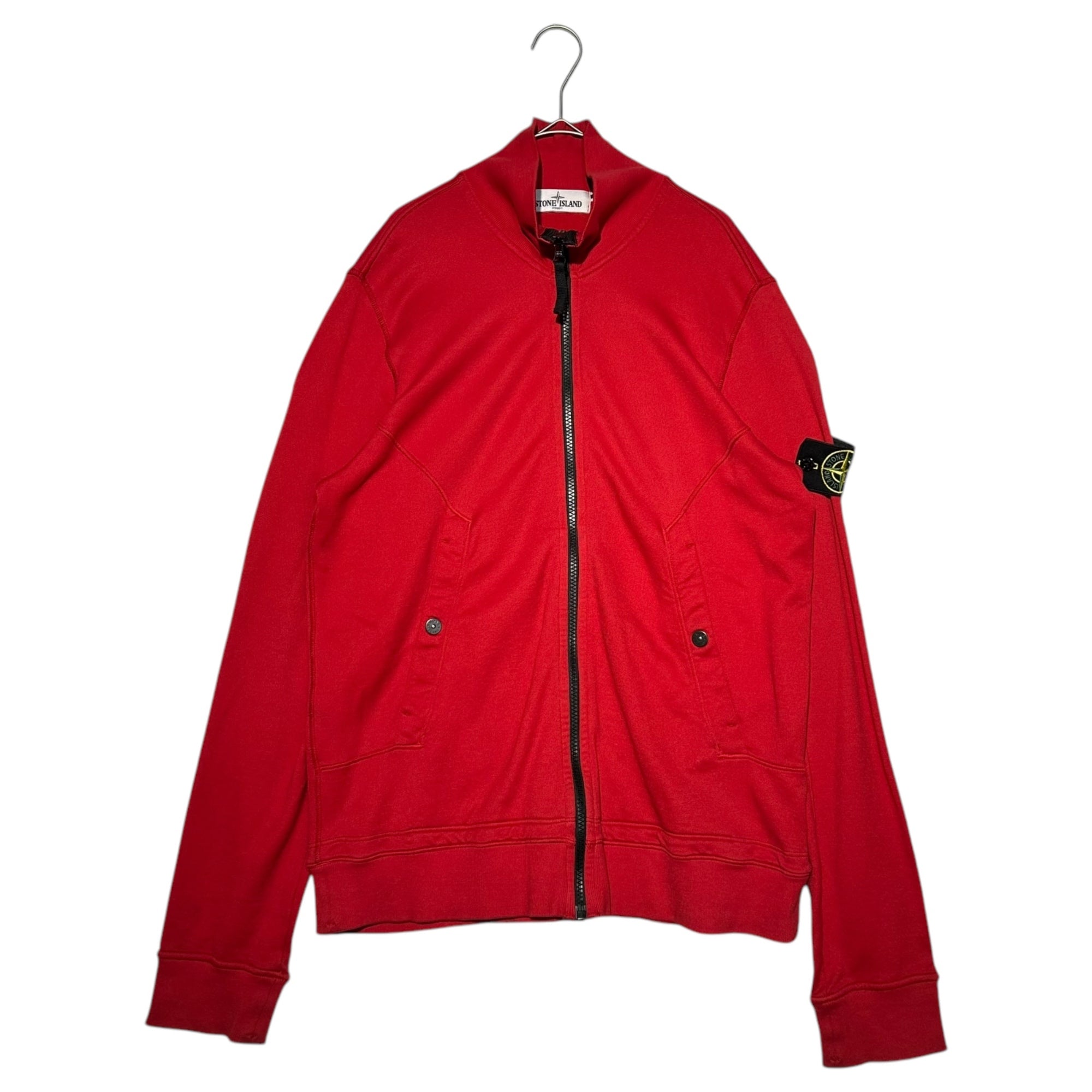 STONE ISLAND(ストーンアイランド) 12SS Zip-up high neck sweatshirt cardigan ジップアップ ハイネック スウェットカーディガン 561563256 L レッド