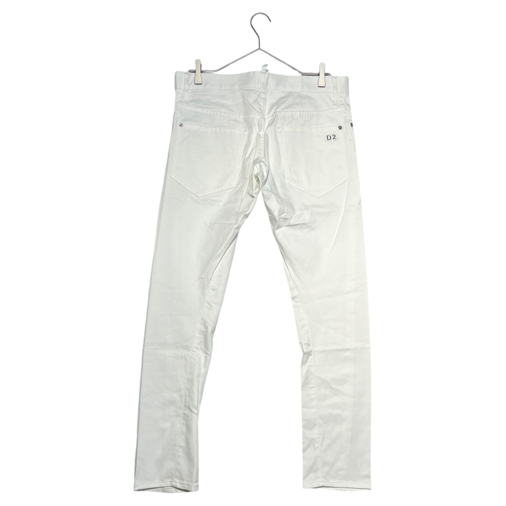 DSQUARED2(ディースクエアード) 20SS SEXY TWIST JEAN セクシー ツイスト ジーンズ ホワイト スキニー パンツ S74LB0691 46(M程度) ホワイト