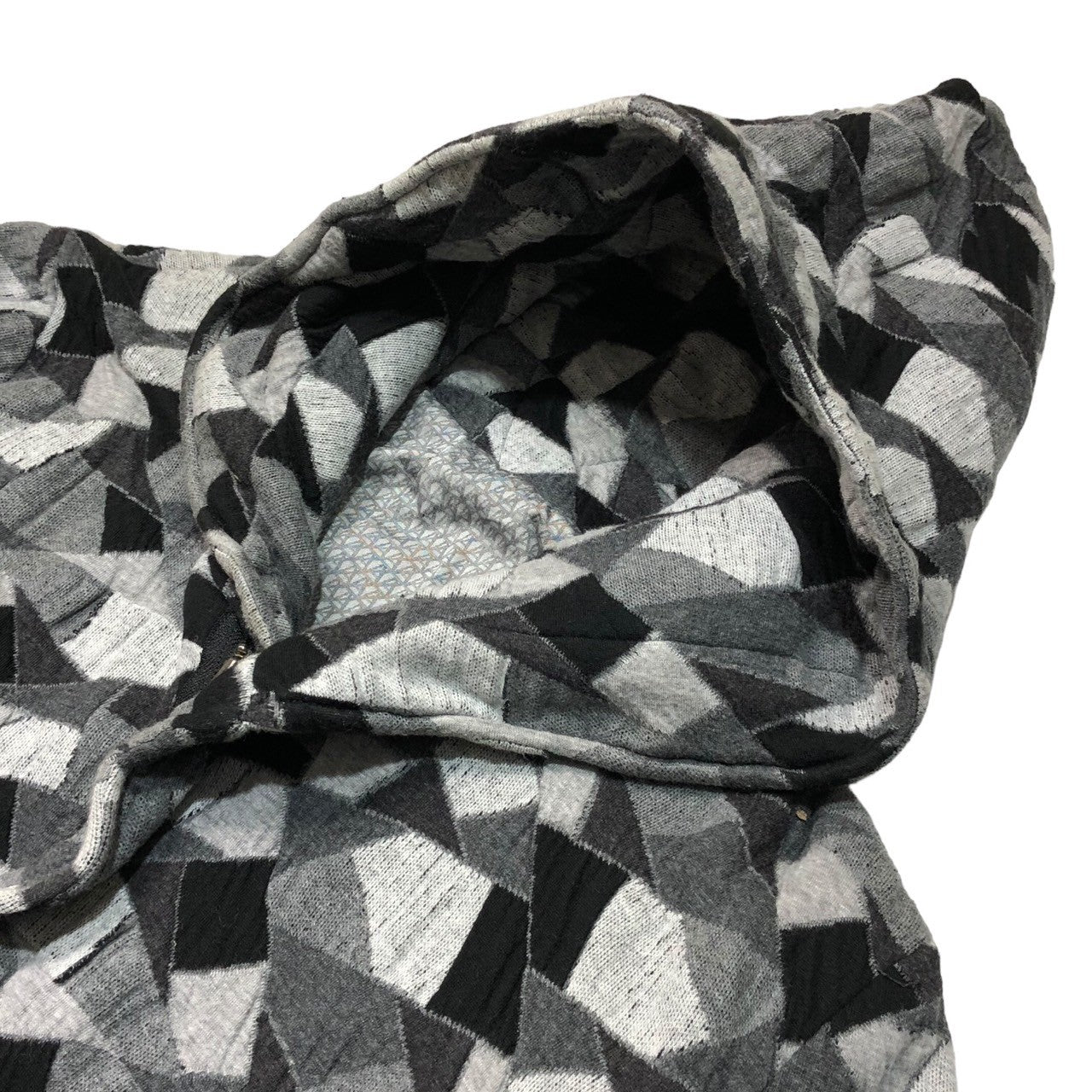 ANREALAGE(アンリアレイジ) wire hooded zip up hoodie ワイヤー フーデッド ジップアップ パーカー SIZE FREE グレー×ブラック