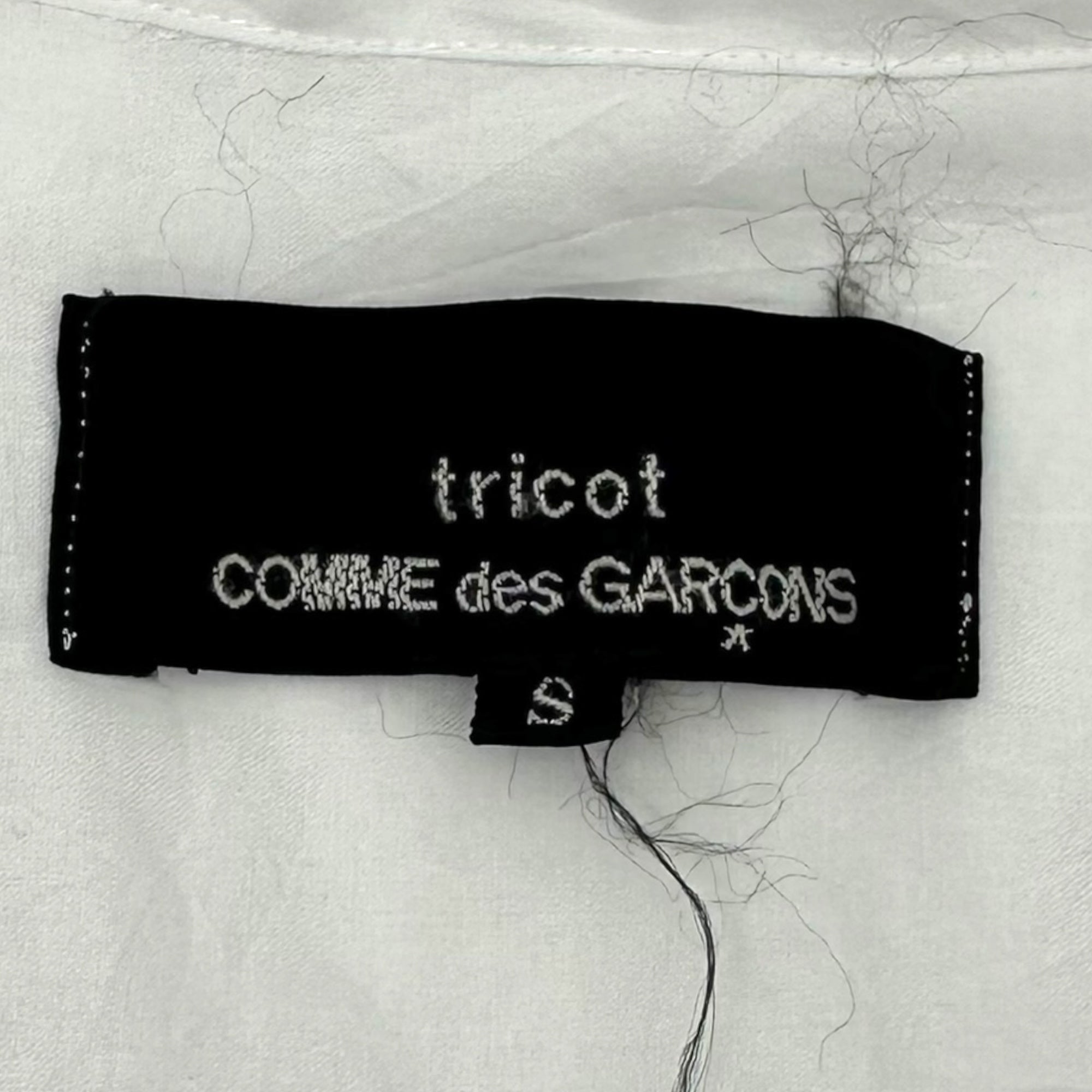 tricot COMME des GARCONS(トリココムデギャルソン) 10SS Cotton L/S Gown Dress コットン 長袖 ガウン ワンピース TE-O030 S ホワイト AD2009