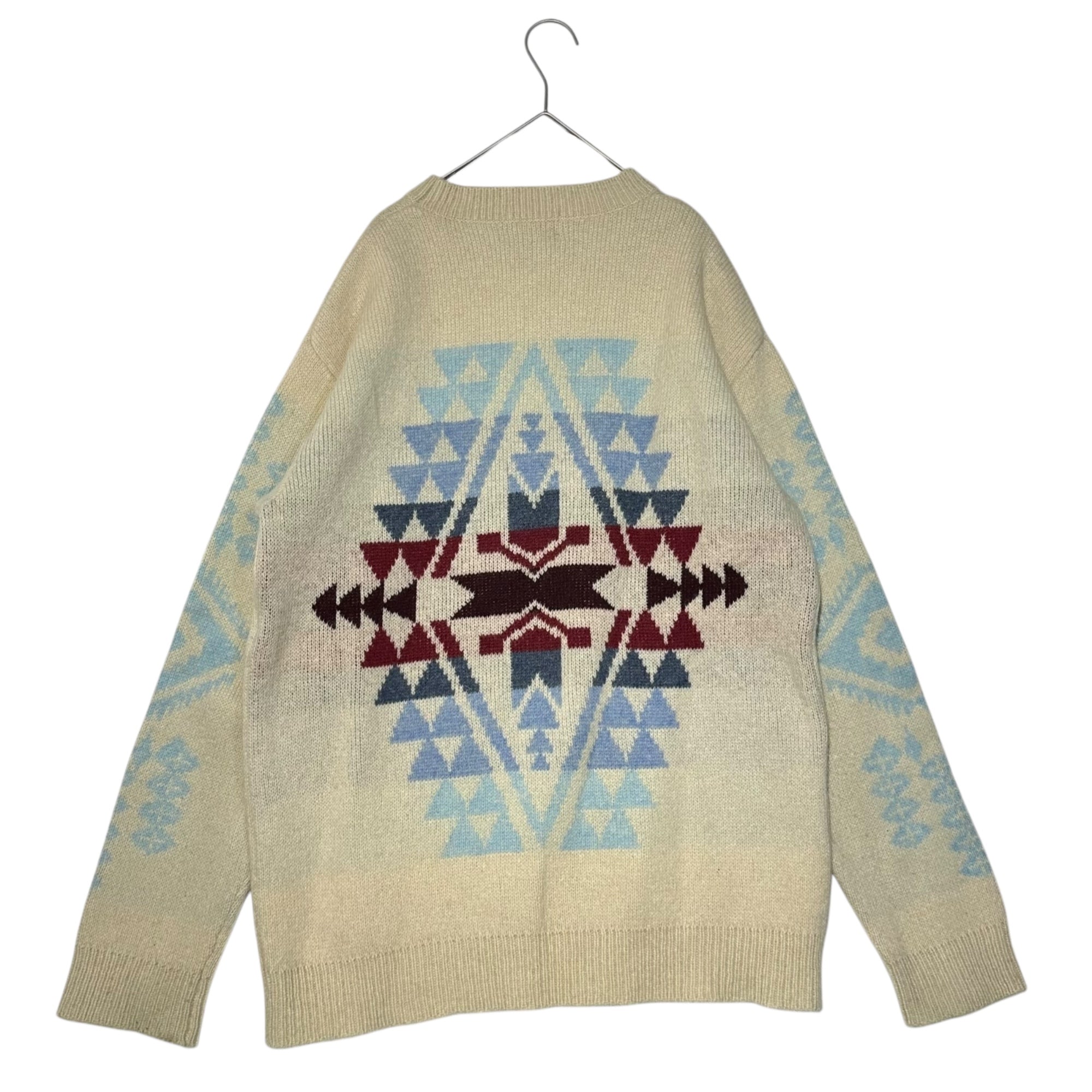PENDLETON(ペンドルトン) Back Chimayo Pattern L/S Wool Knit Sweater バック チマヨ柄 長袖 ウール ニット セーター 0575-2212 L アイボリー