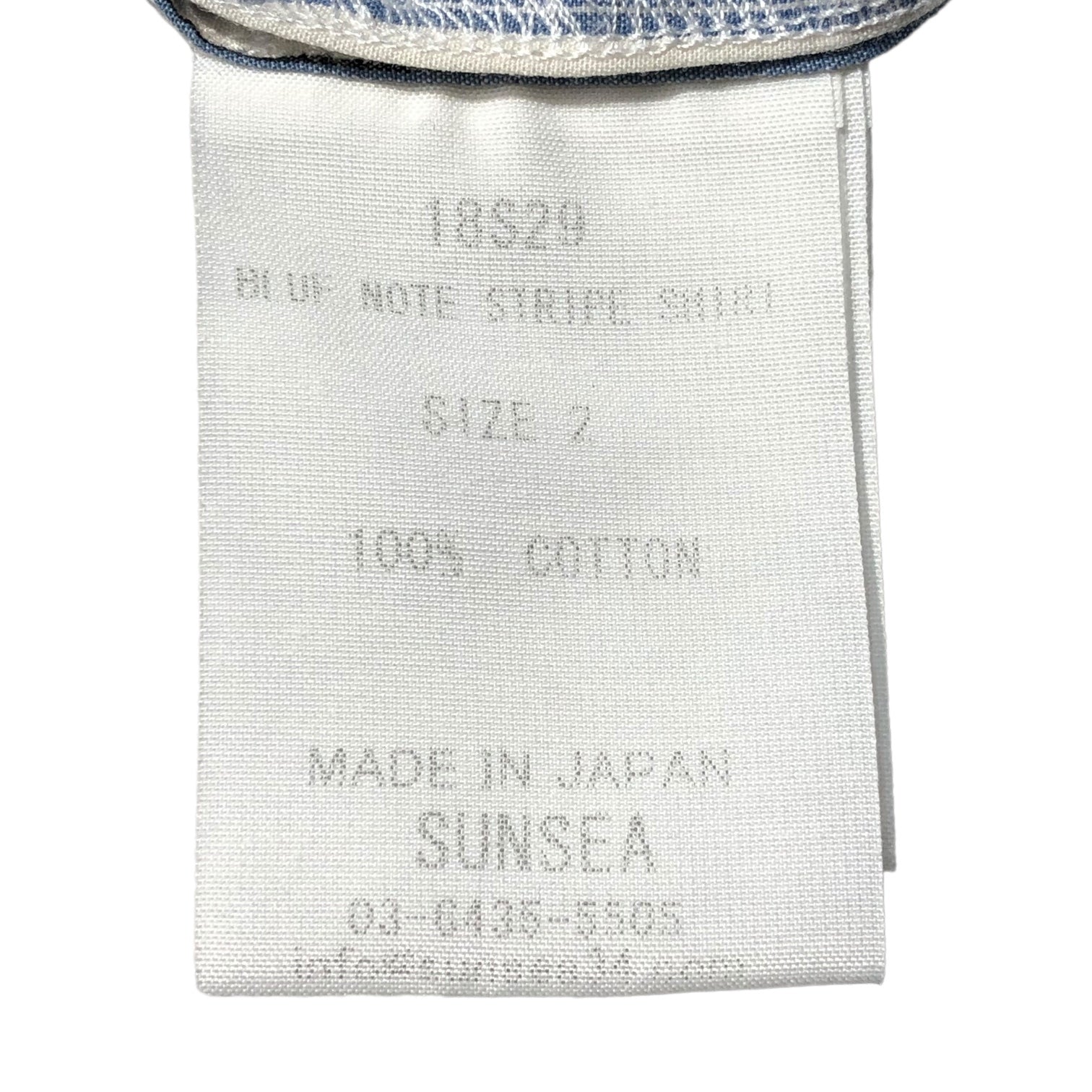 SUNSEA(サンシー) 18SS BLUE NOTE STRIPE SHIRT ブルーノート ストライプ シャツ 18S29 SIZE 2(M) ホワイト×ライトブルー