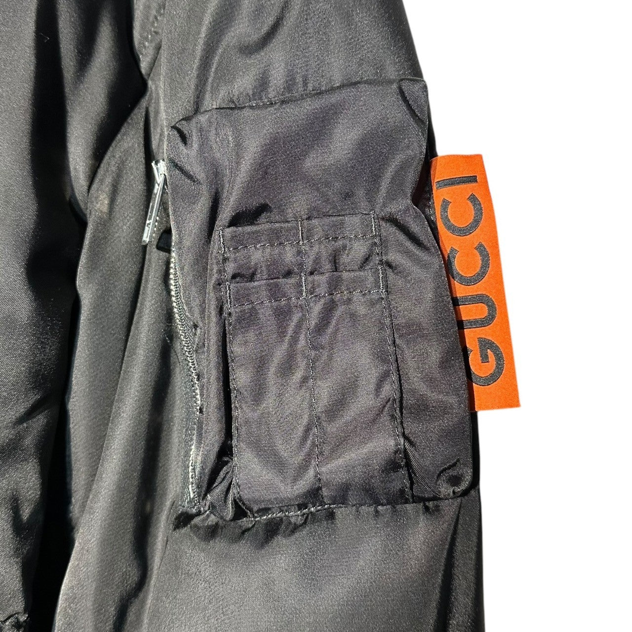 GUCCI(グッチ) Cruise 2024/25 collection MA-1 Flared Padded Coat フレア パテッド ロング コート 771448 40(L程度)メンズ着用可能 ブラック オーバーサイズ コレクションアイテム