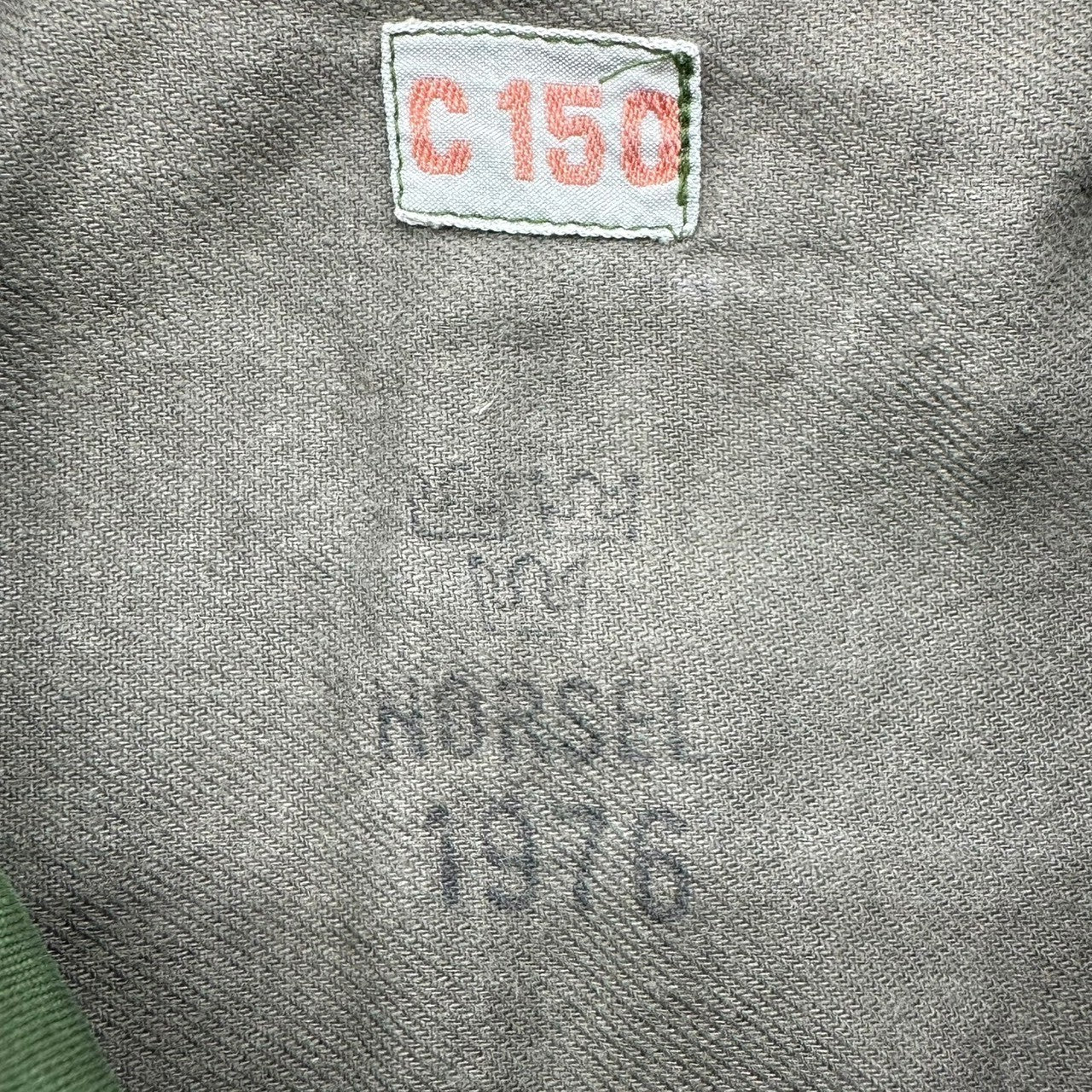 Swedish army(スウェーデン軍) 70's M-59 Field Jacket フィールド ジャケット C150(L程度) オリーブ 70年代 1976年製 NORSEL ミリタリー