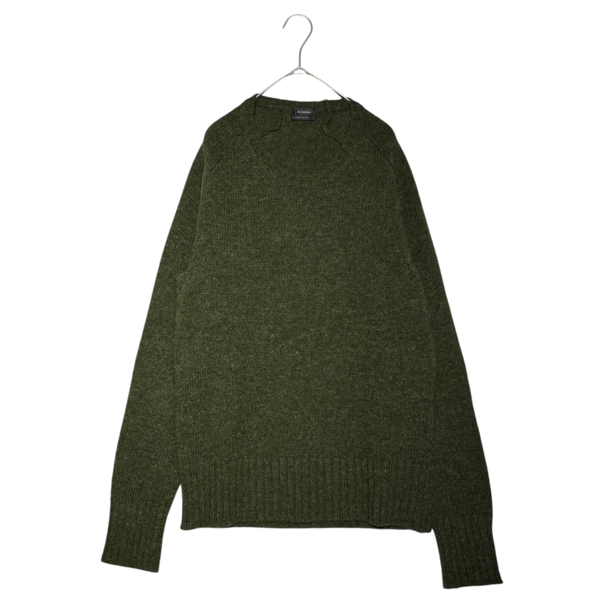 JIL SANDER(ジルサンダー) 16AW Basic crew neck wool knit ベーシック クルーネック ウール ニット JSMI751045 46(S) グリーン