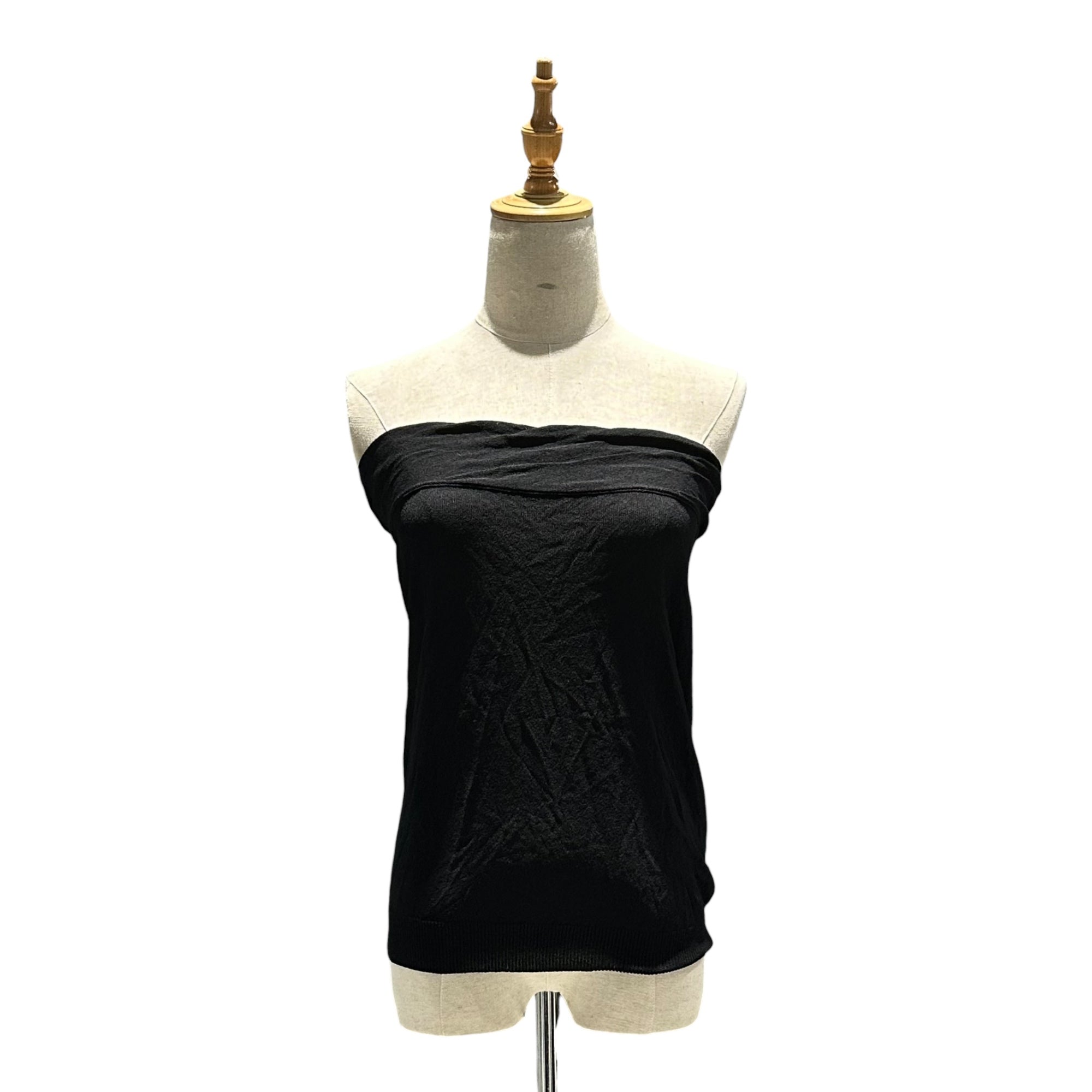 YOHJI YAMAMOTO+NOIR(ヨウジヤマモトプリュスノアール) Halter Neck Silk Knit Top ホルター ネック シルク ニット トップ NE-K22-450 3 ブラック