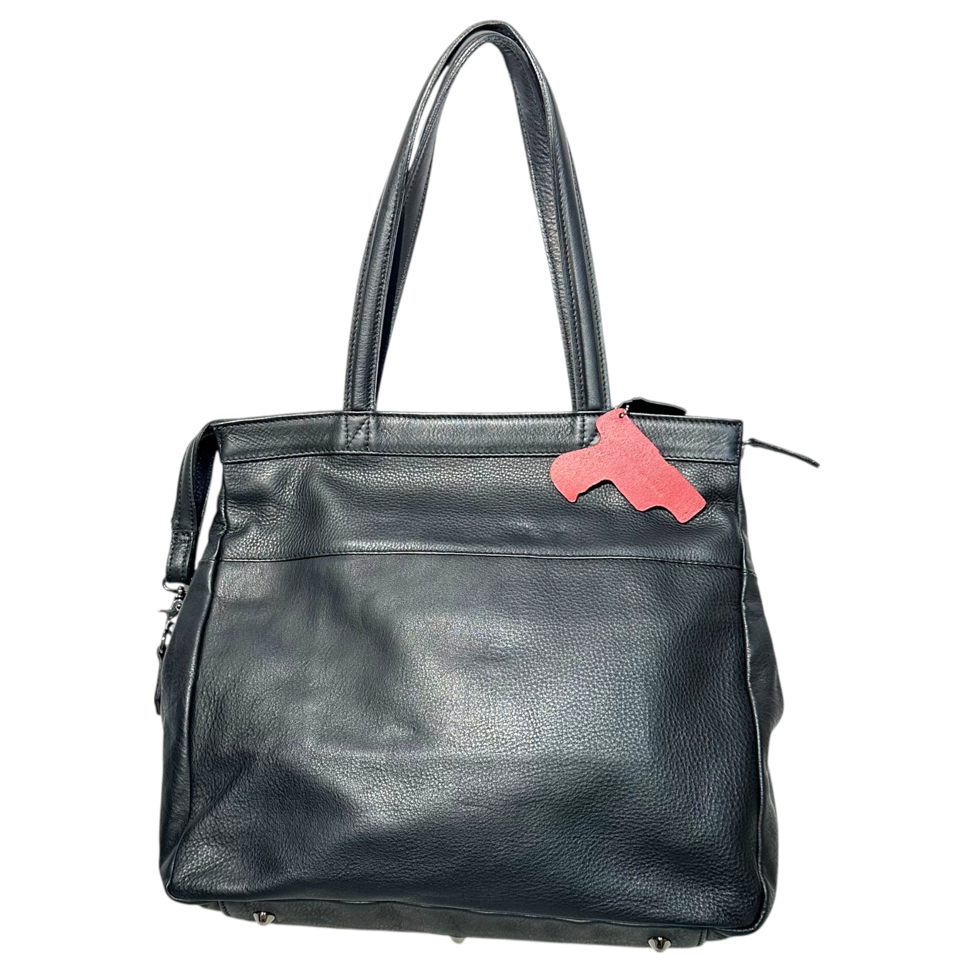 VLIEGER & VANDAM(フリーガーアンドファンダム) Pistol Embossed Leather Tote Bag ピストル 型押し レザー トート バッグ ブラック