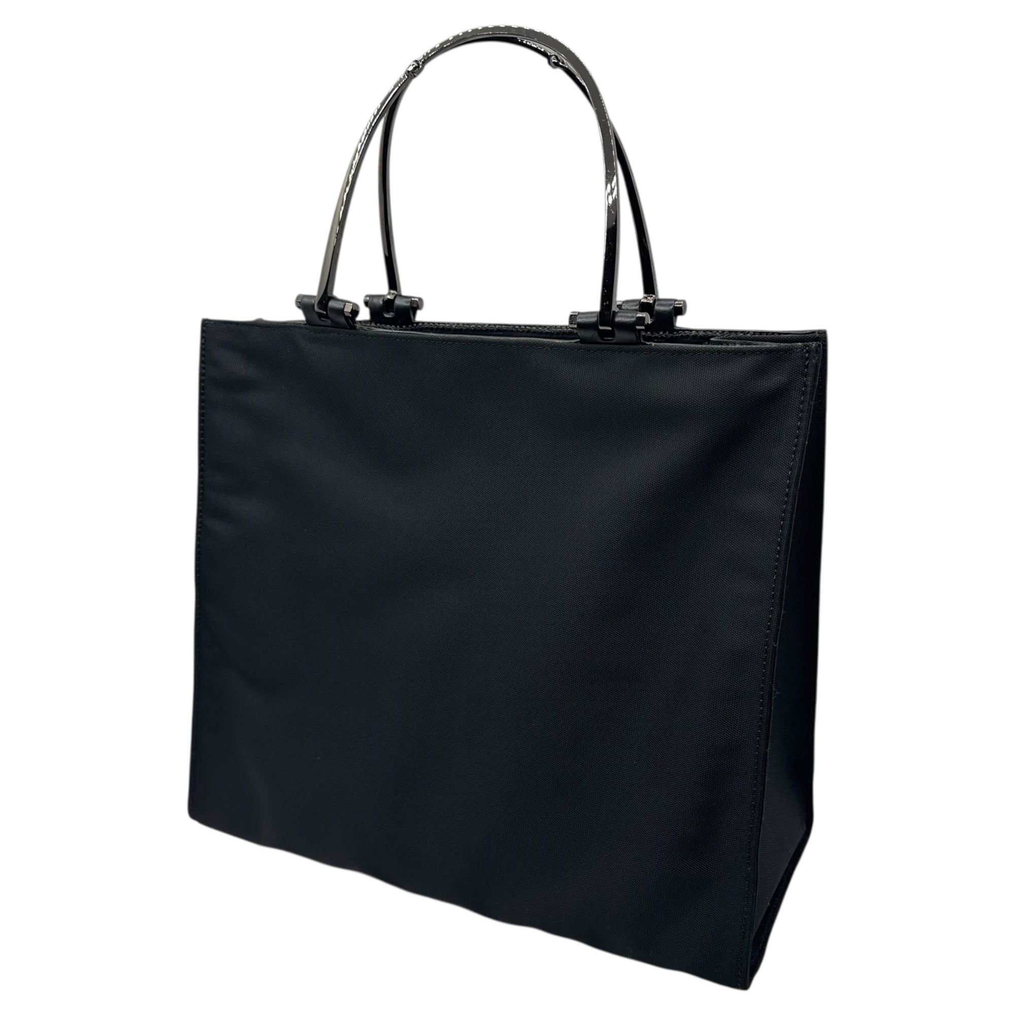 GUCCI(グッチ) Hose Bits Metal handle nylon hand bag ホース ビット メタル ハンドル ナイロン ハンド バッグ 002-1025 ブラック OLD 鞄