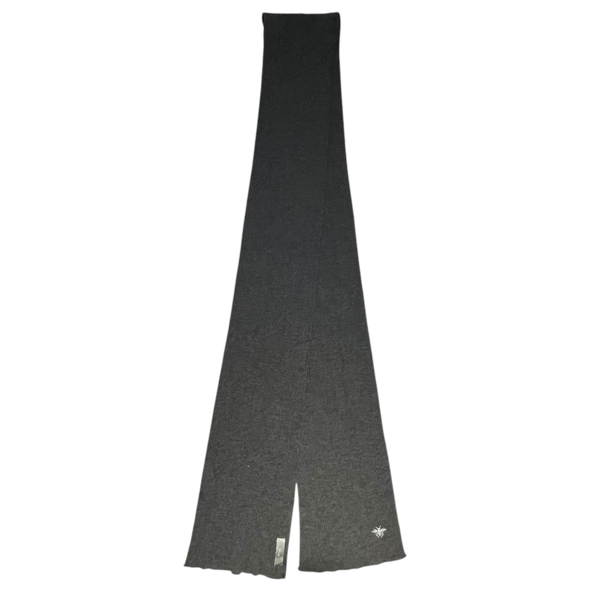 Dior HOMME(ディオールオム) Super Long Bee Logo Embroidery Scarf スーパー ロング ビー 刺繍 マフラー グレー