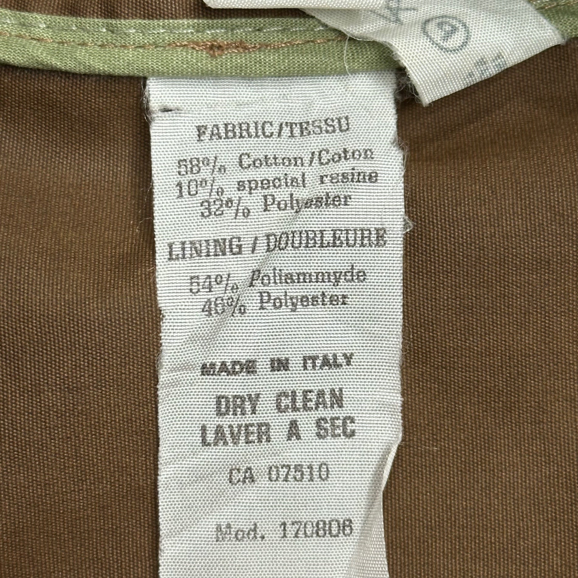 GIORGIO ARMANI(ジョルジオアルマーニ) 80’s~90's Archive Co/Po Snap Button Jacket アーカイブ コットンポリ スナップボタン ジャケット 42(XL程度) ブラウン 80年代~90年代 ヴィンテージ LE COLLEZIONI