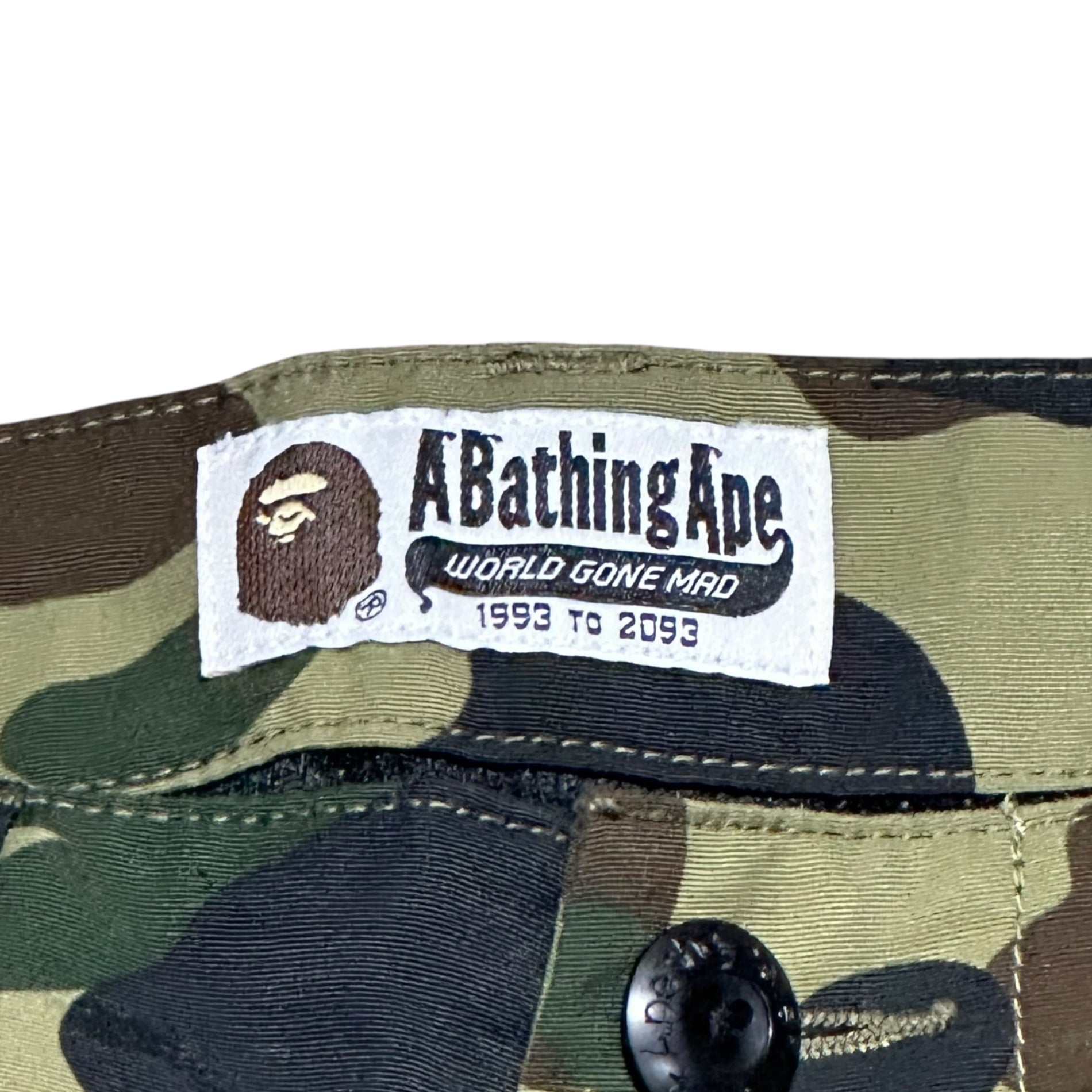 A BATHING APE(アベイシングエイプ) 1st CAMO NYRON PANTS ファーストカモ ナイロン カーゴ パンツ 001PTF701006X XL カーキ