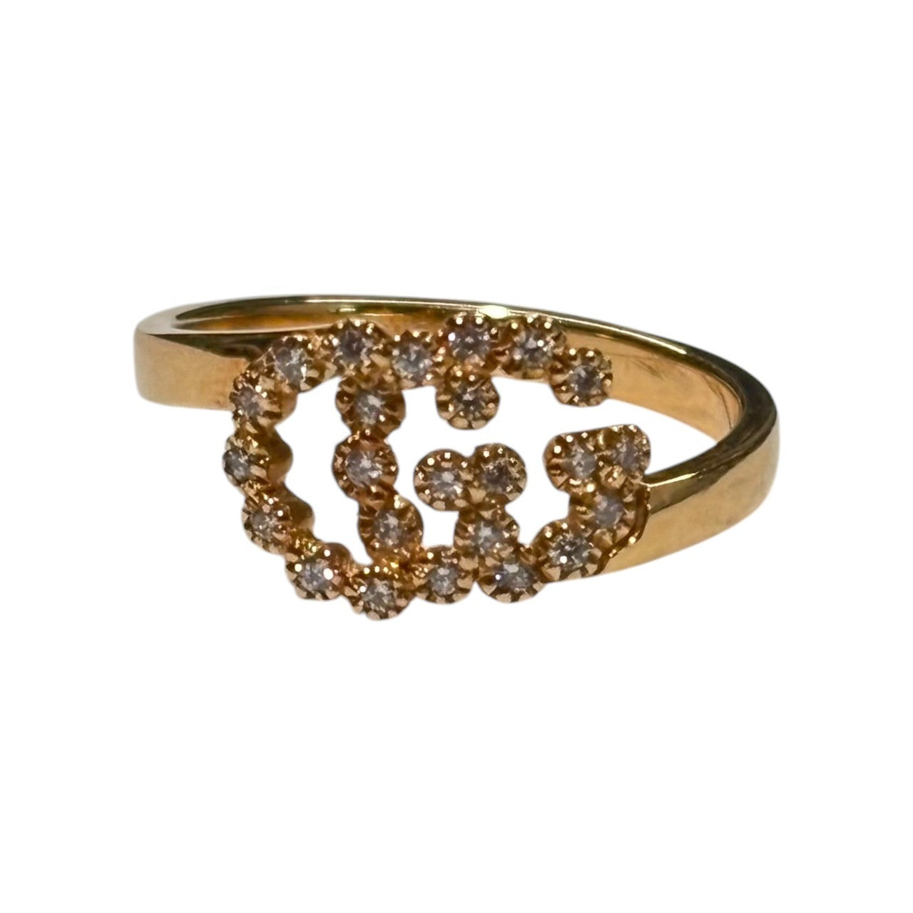 GUCCI(グッチ) K18YG GG Running Diamond Ring ファイン ジュエリー GGランニング ダイヤモンド リング 7(7号) ゴールド ピンキー Au750 指輪 ジュエリー フローラ