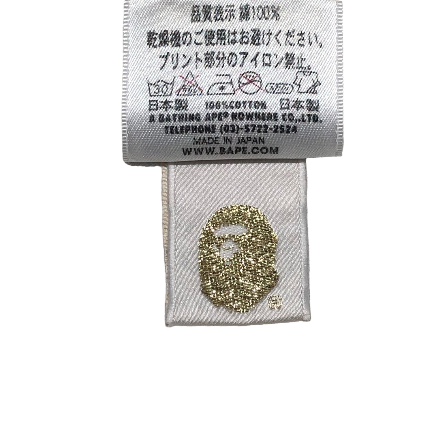 A BATHING APE(アベイシングエイプ) 09's crown monkey t-shirt 王冠 サル Tシャツ 00's L ホワイト