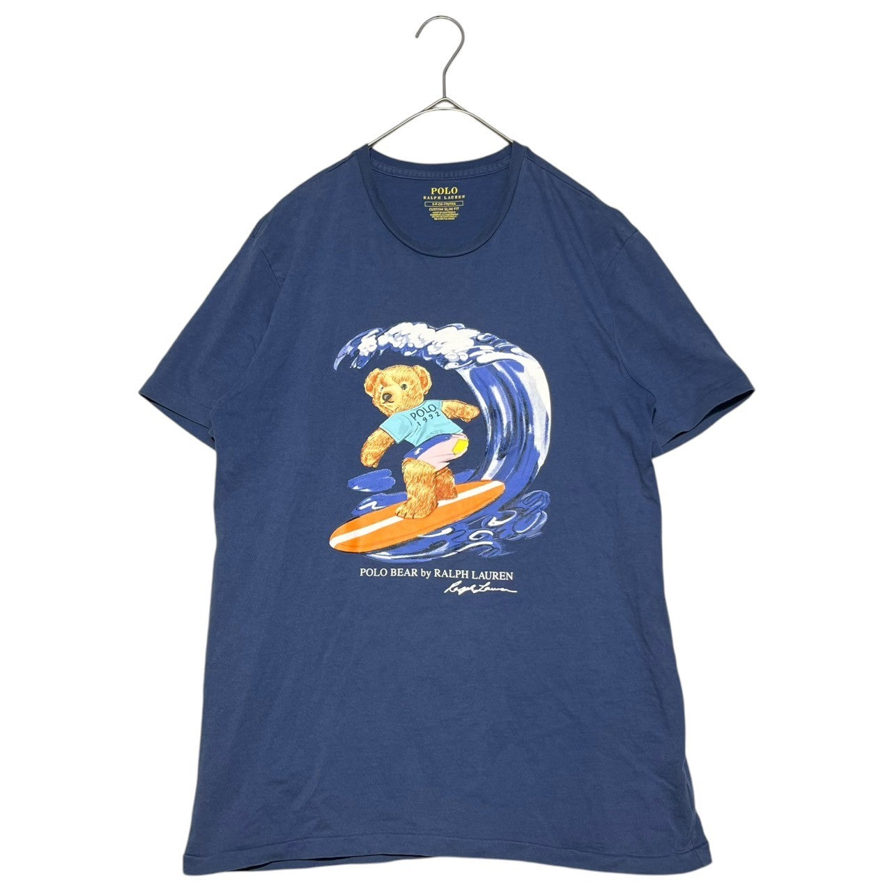 POLO RALPH LAUREN(ポロラルフローレン) Surfing Style Polo Bear T-Shirt Cut and Sewn サーフィンスタイル ポロベア Tシャツ カットソー S ブルー