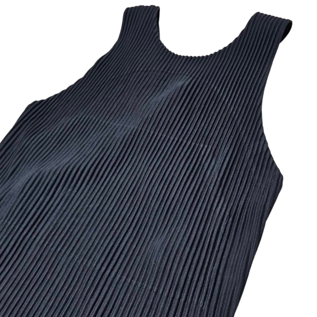 HOMME PLISSE ISSEY MIYAKE(オムプリッセイッセイミヤケ) 19AW pleated apron vest/プリーツエプロンベスト HP93JK101 SIZE FREE ネイビー