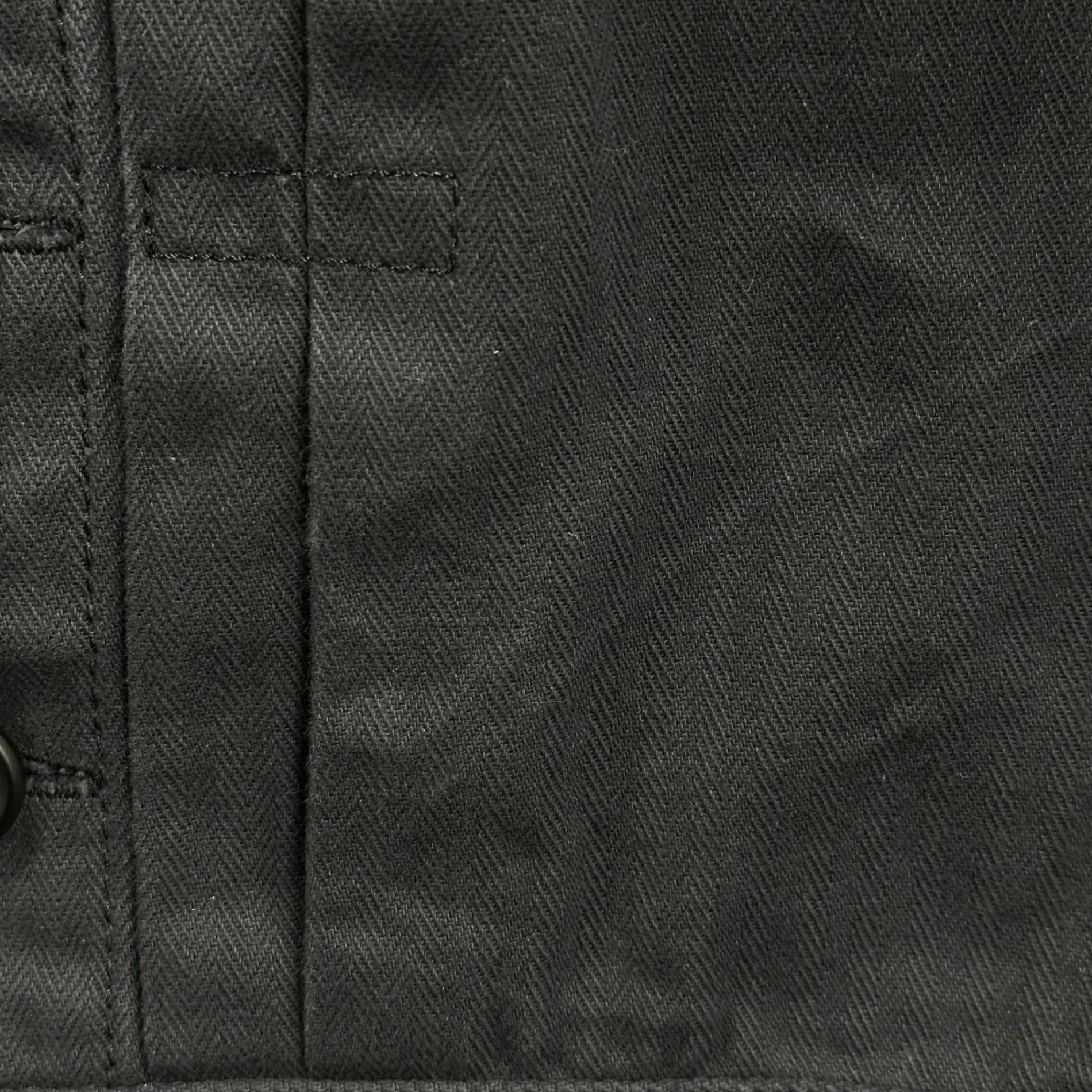 REMAKE(個人製作品) Vintage Herringbone Fabric 2nd Type JKT ヴィンテージヘリンボーン生地 セカンド トラッカー ジャケット 表記無(XL程度) ブラック ユーロ生地、ボタン、糸使用