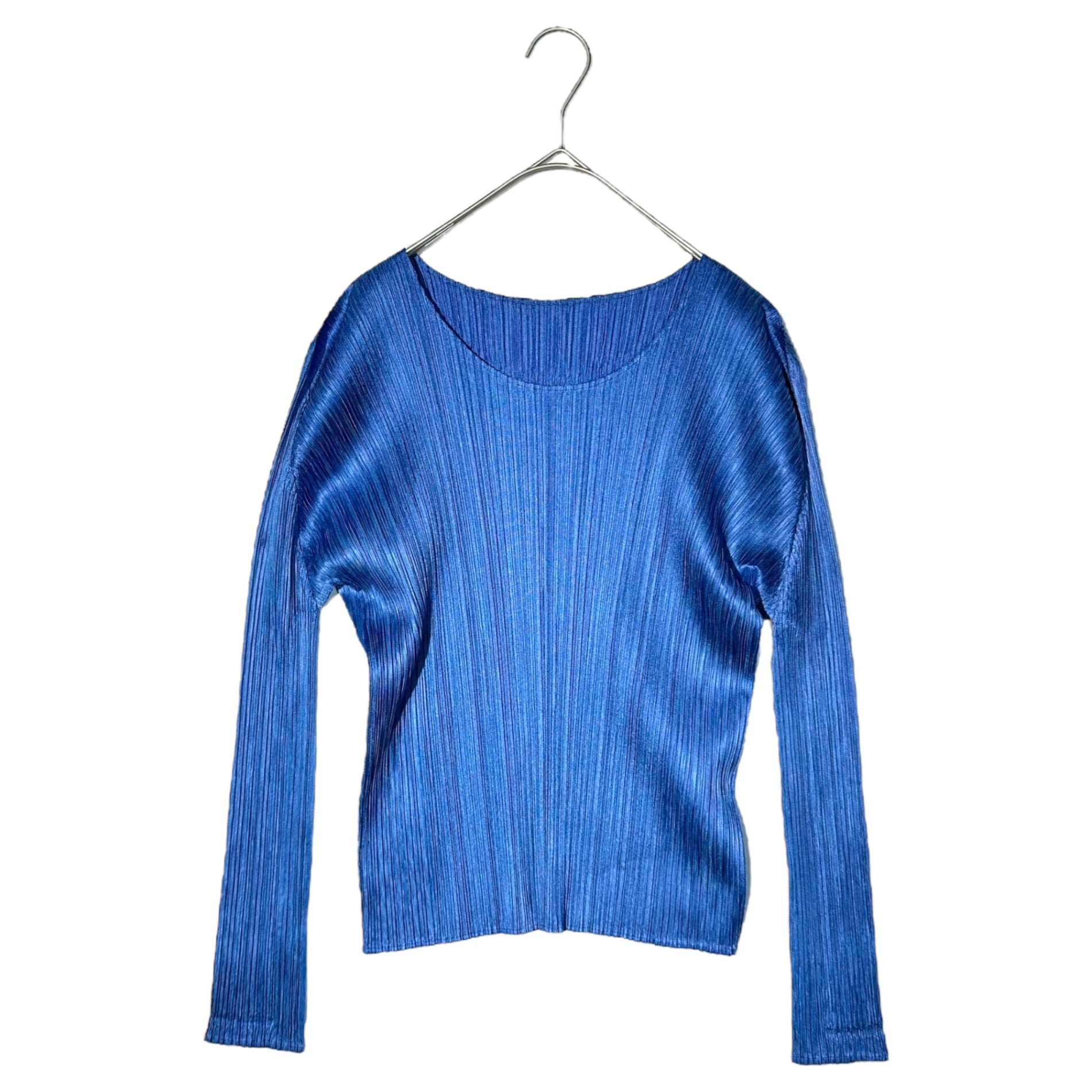 PLEATS PLEASE(プリーツプリーズ) Long Sleeve Pleated Pullover Cut and Sewn 長袖 プリーツ プルオーバー カットソー PP83-JK682 3(L程度) ブルー