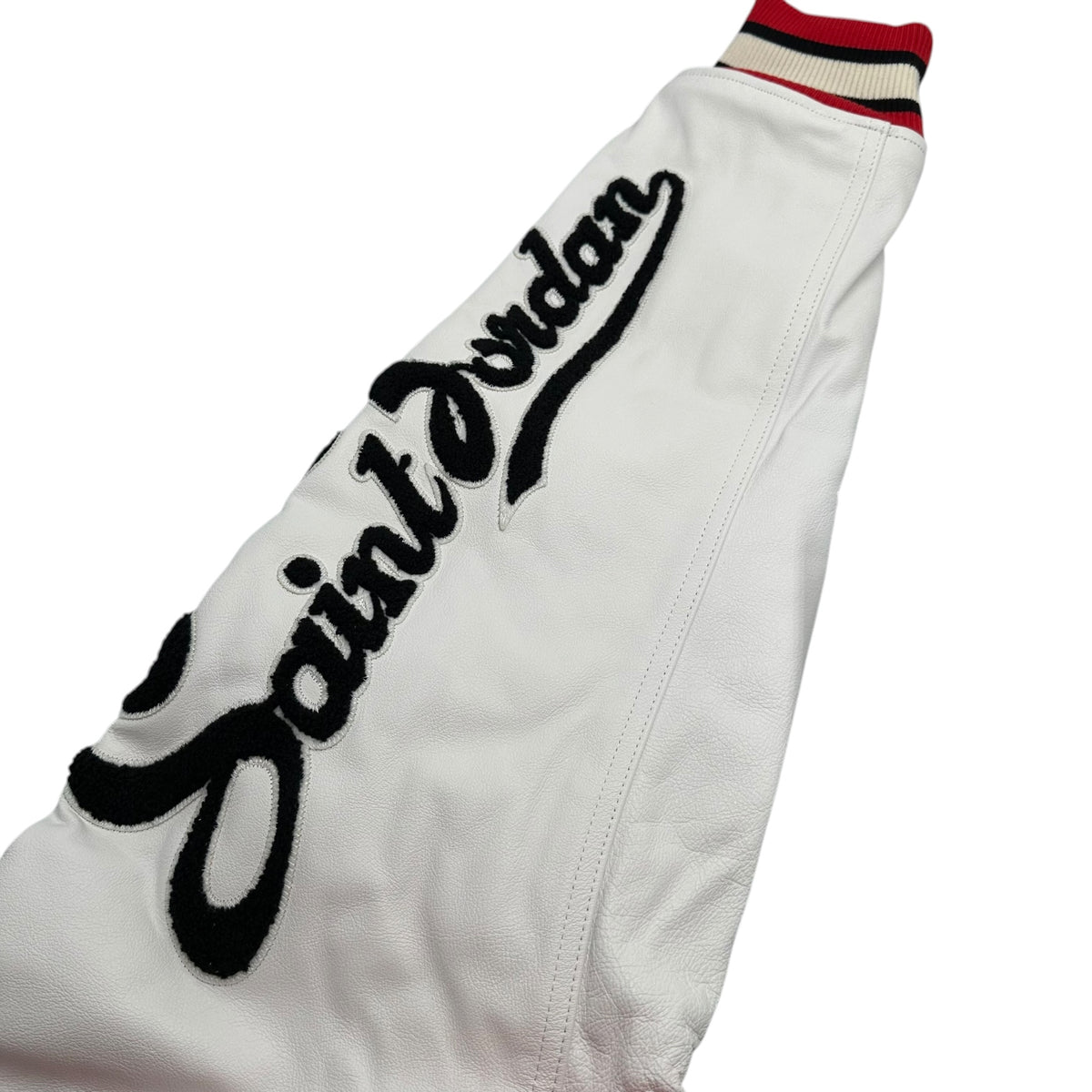 Nike Jordan x SAINT Mxxxxxx(ジョーダン × セントマイケル) 26SS M J SM Varsity Jacket Red/White マイケル ジョーダン ヴァーシティ ジャケット スタジャン SM-MK8-0000-J08 L レッド×ホワイト