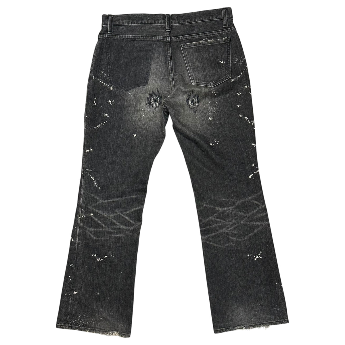 NUMBER (N)INE(ナンバーナイン) 2001AW "STANDARDS" GRANGE DENIM PANTS スタンダード期 グランジ デニム パンツ 1×28 ブラック 00's 本人期