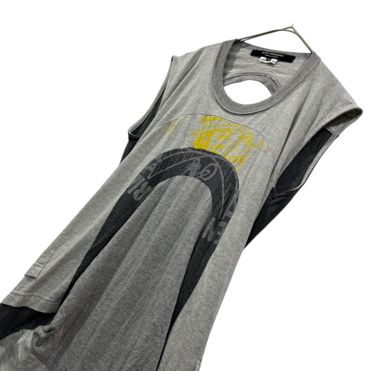 JUNYA WATANABE COMME des GARCONS(ジュンヤワタナベコムデギャルソン) 2006SS Reconstructed Docking Sleeveless Dress 再構築 ドッキング ノースリーブ ワンピース JQ-O017 SS グレー AD2005 00s アーカイブ コレクションLOOK14着用 稀少