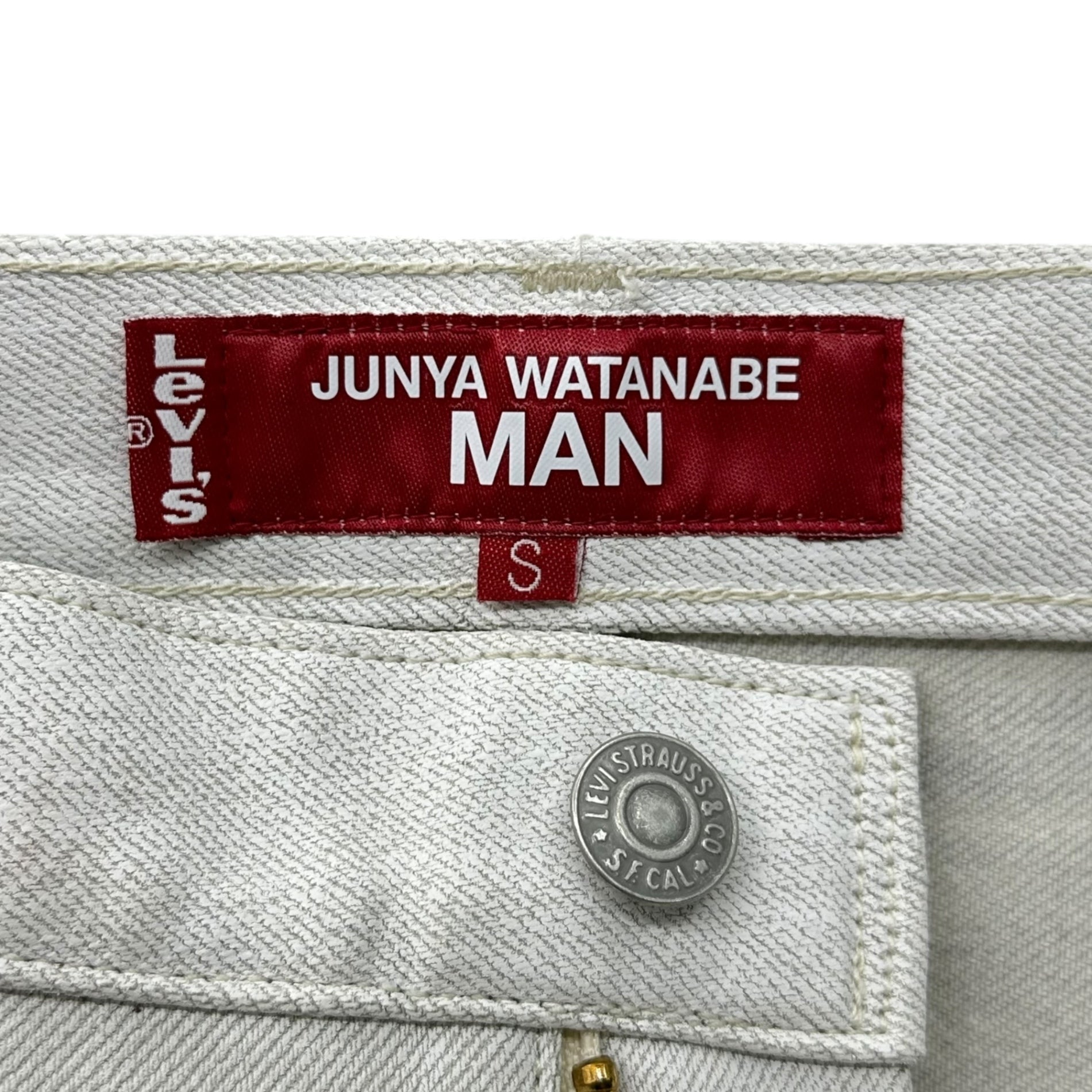 JUNYA WATANABE MAN×Levi's(ジュンヤワタナベマン×リーバイス) 25SS Coding Bleach Denim Pants コーディング ブリーチ デニム パンツ WO-P214 S ホウィト ストリート コラボ