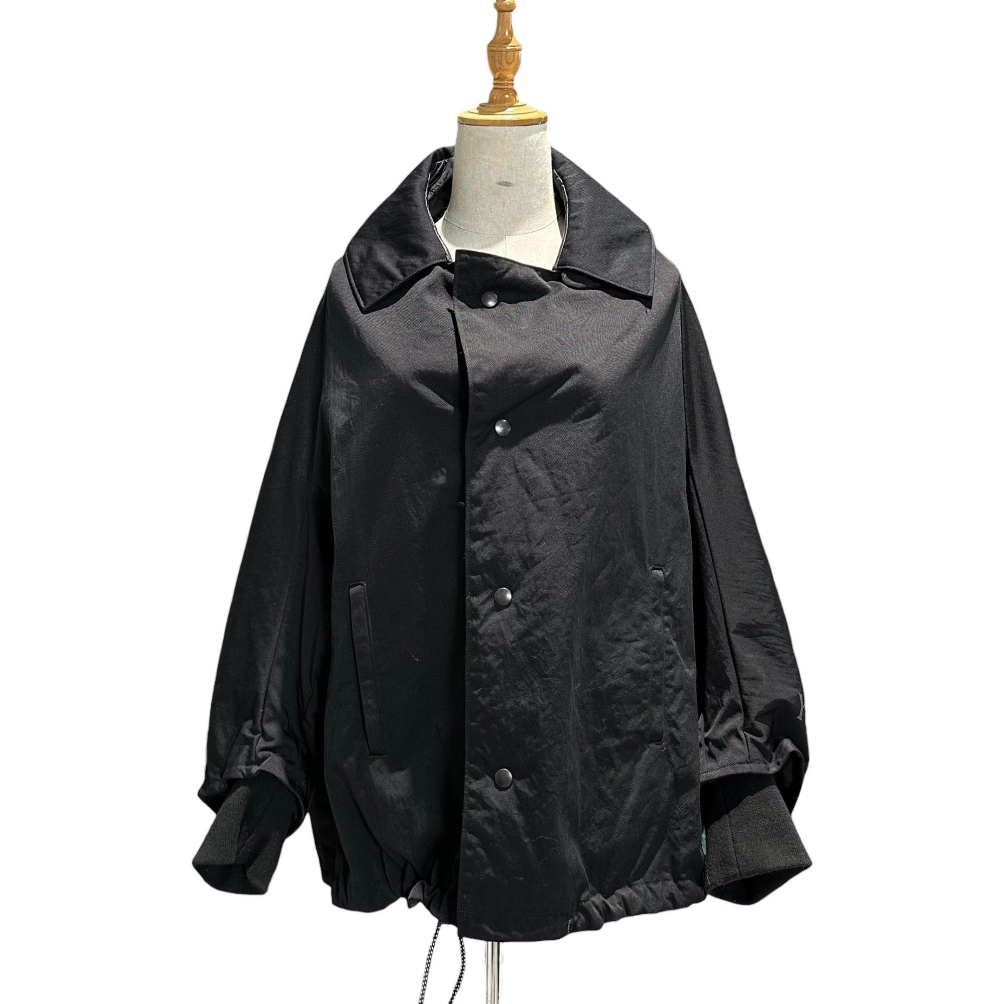 Y's(ワイズ) NYLON CHINO CLOTH MIDDLE COAT ナイロン チノ クロス ミドル コート YK-C22-603 2(M程度) ブラック 男性着用可能 ジャケット