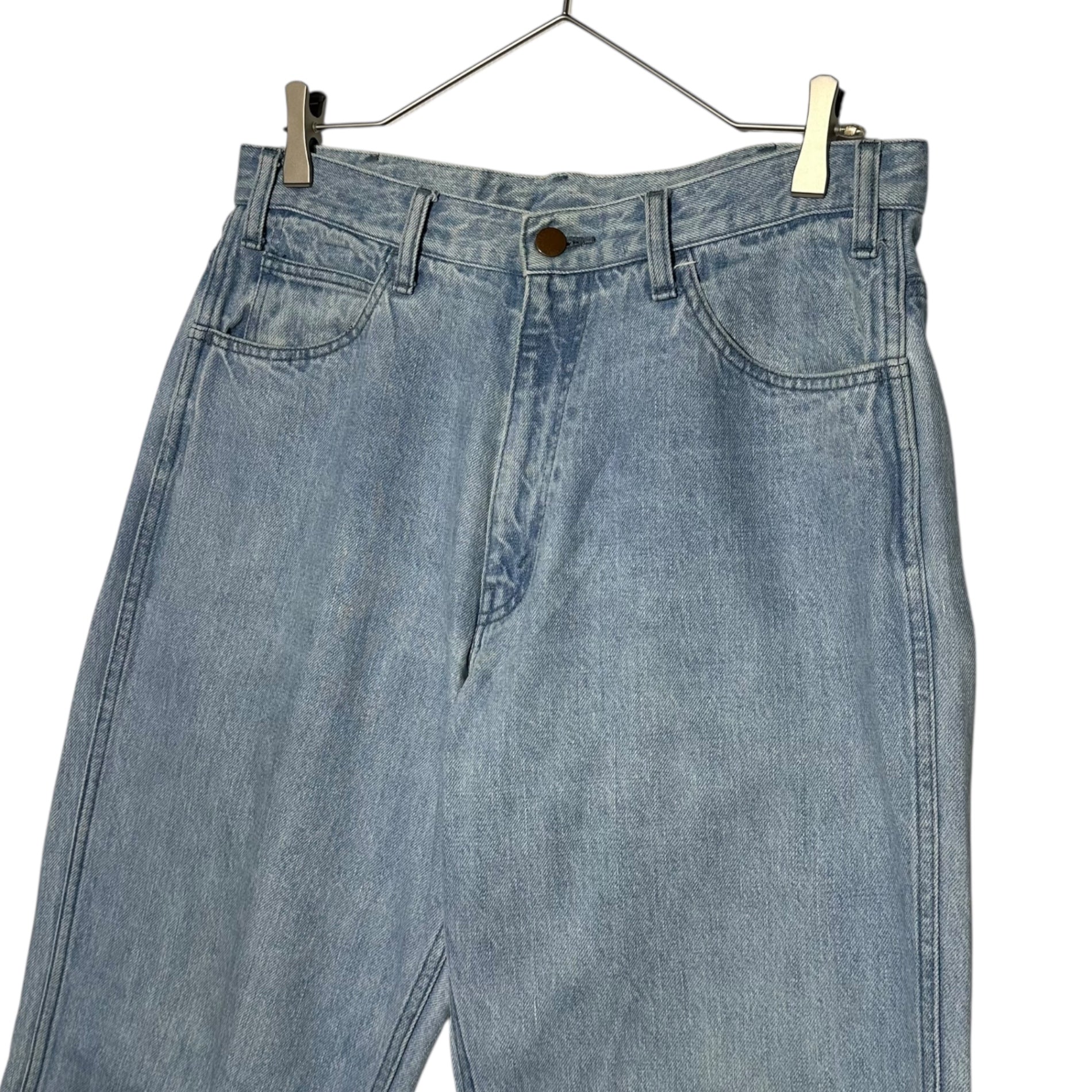 UNUSED(アンユーズド) Cut Off 13oz Wide Denim カット オフ ワイド デニム パンツ UW0477 表記無(XL程度) ライトインディゴ バギー