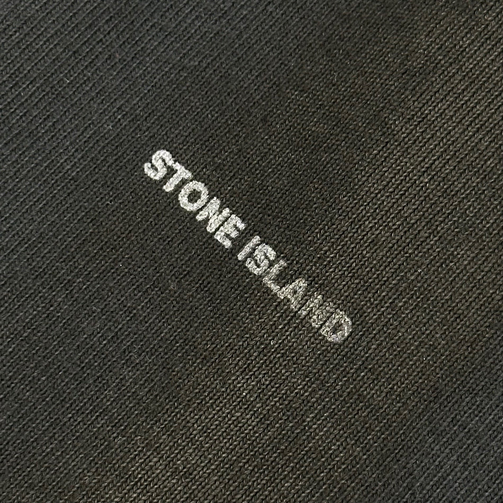 STONE ISLAND(ストーンアイランド) 1999SS One-Point Logo Crew Neck Ribbed T-Shirt ワンポイント ロゴ クルーネック リブ Tシャツ 30152067/A S ブラック ポール・ハーヴェイ期 アーカイブ