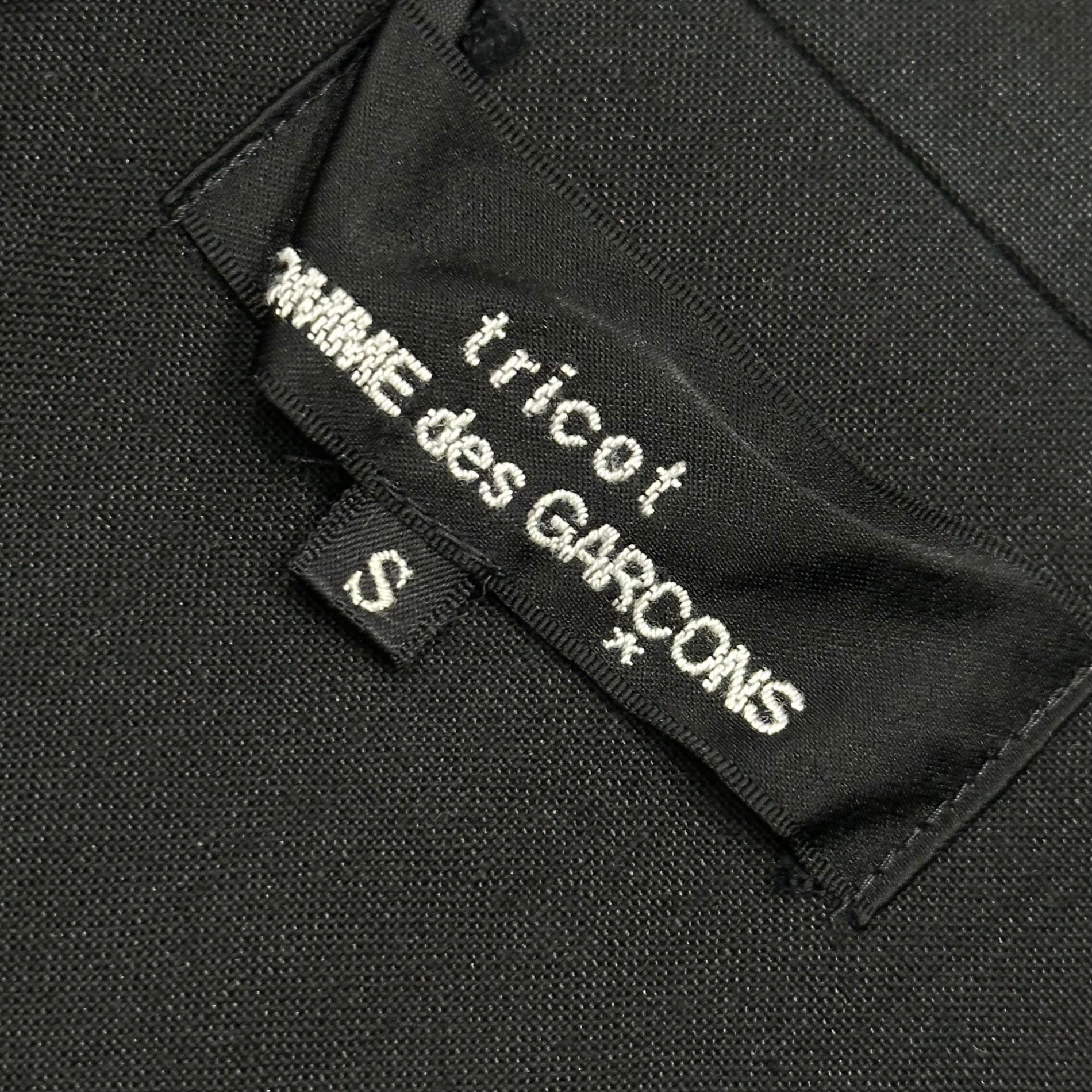tricot COMME des GARCONS(トリココムデギャルソン) 2000's Cotton-Linen Jacket with Large Buttons コットン リネン ビッグ ボタン ジャケット TJ-02023S S ブラック AD2001