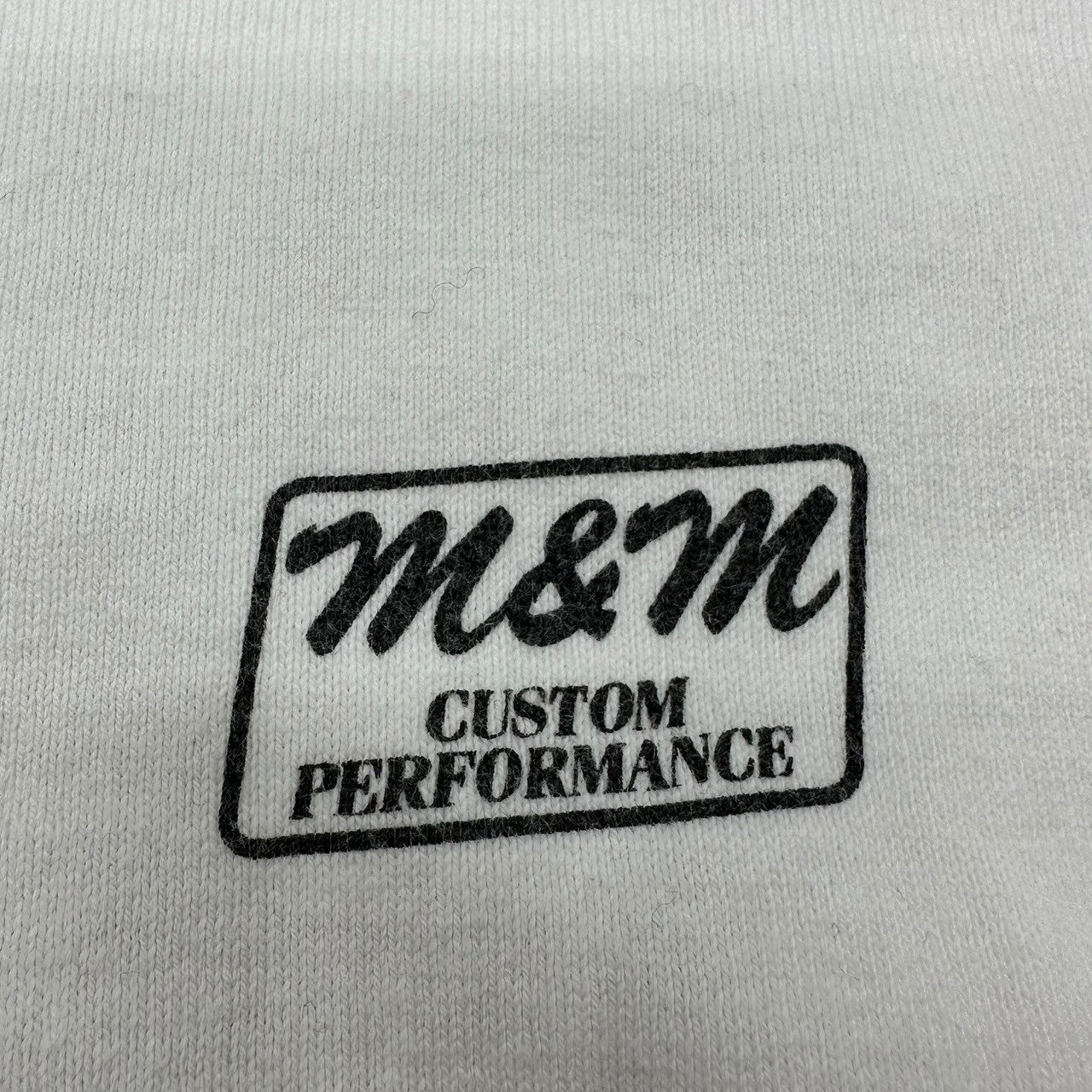 m&m CUSTOM PERFORMANCE(エムアンドエム) big star print t-shirt ビッグ スター プリント Tシャツ M ホワイト×ブルー×レッド