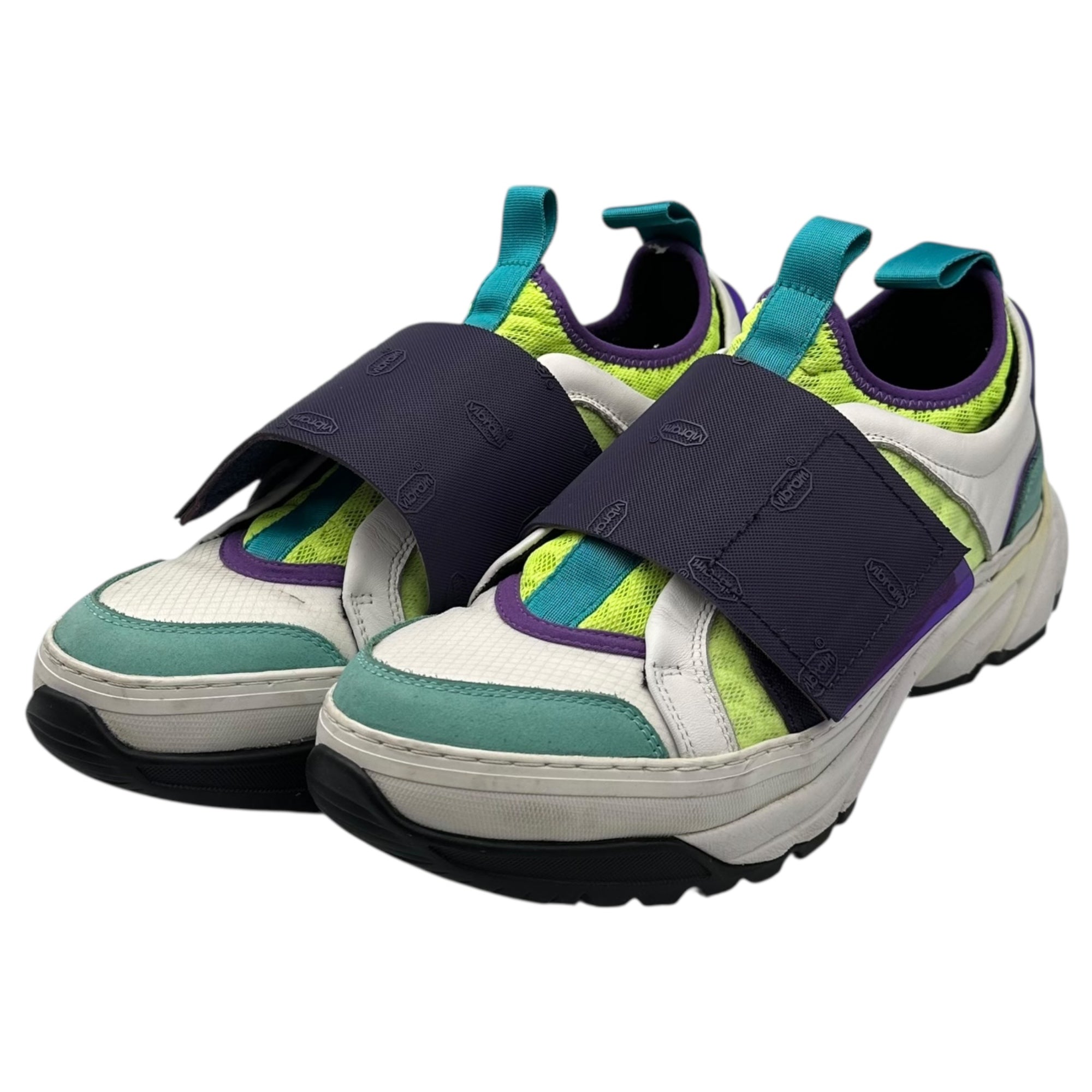 A(LeFRUDE)E(アルフレード) Big Velcro Dad Sneakers ビッグ ベルクロ ダッド スニーカー ホワイト×グリーン×パープル
