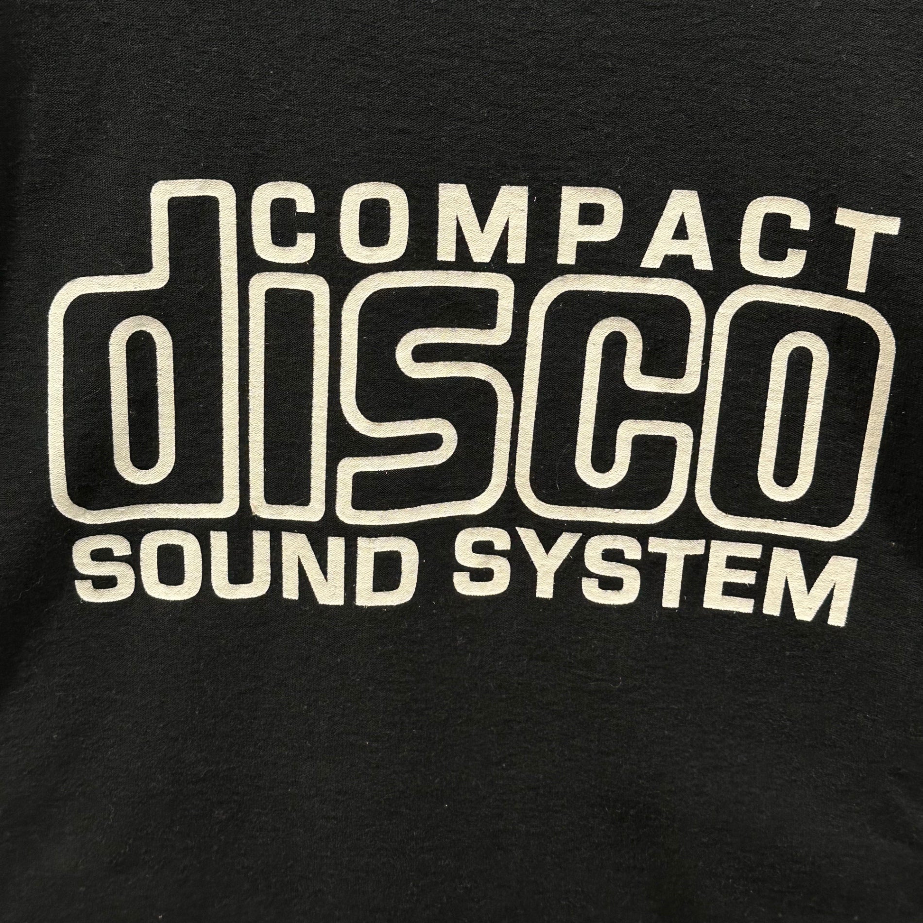 ISNESS MUSIC(イズネス ミュージック) 21SS COMPACT DISCO SOUND SYSTEM コンパクト ディスコ サウンド システム Tシャツ FREE ブラック×ホワイト インサイドアウト