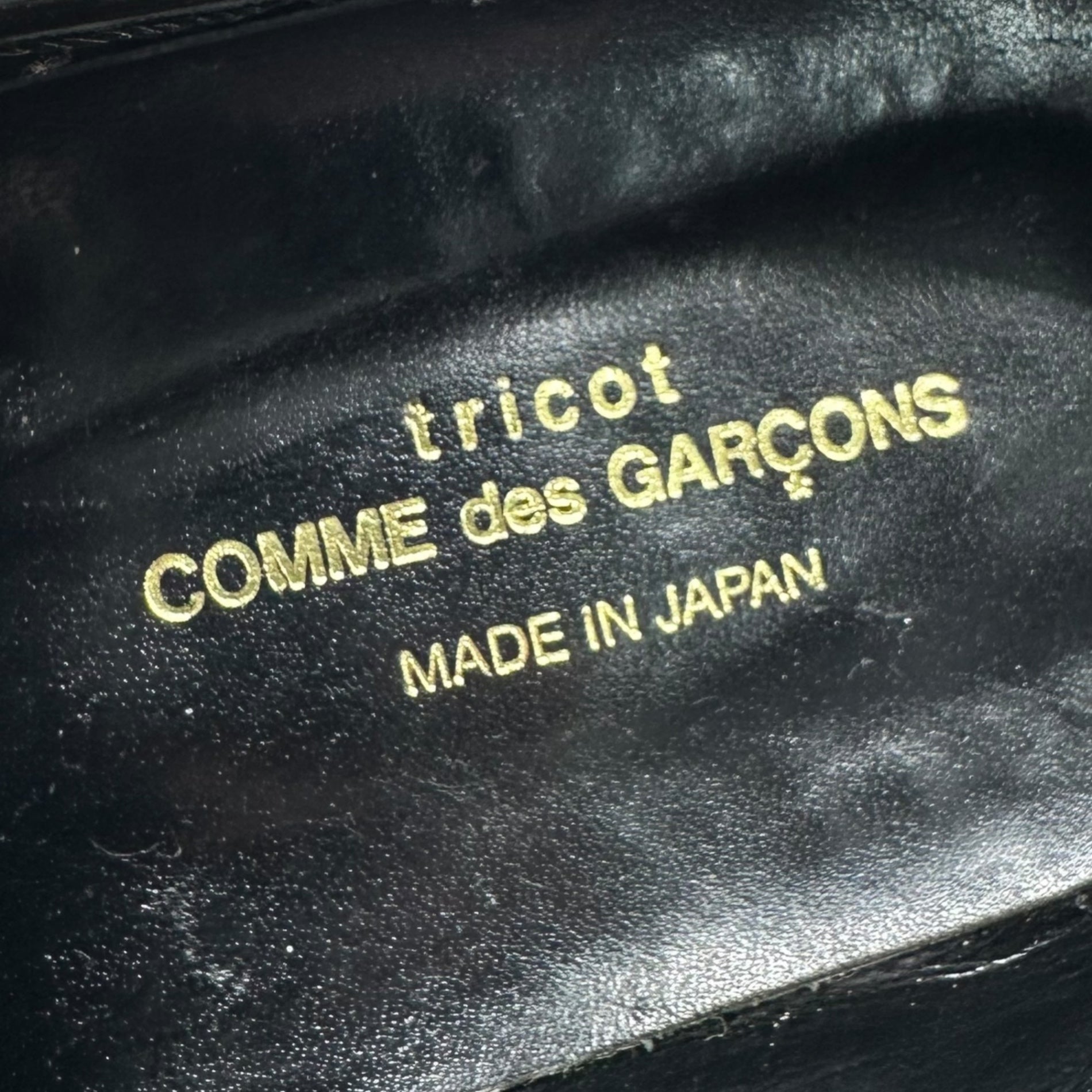 tricot COMME des GARCONS(トリココムデギャルソン) Pointed-To-Ribbon Leather Loafers ポインテッド トゥ リボン レザー ローファー 24cm ブラック シューズ