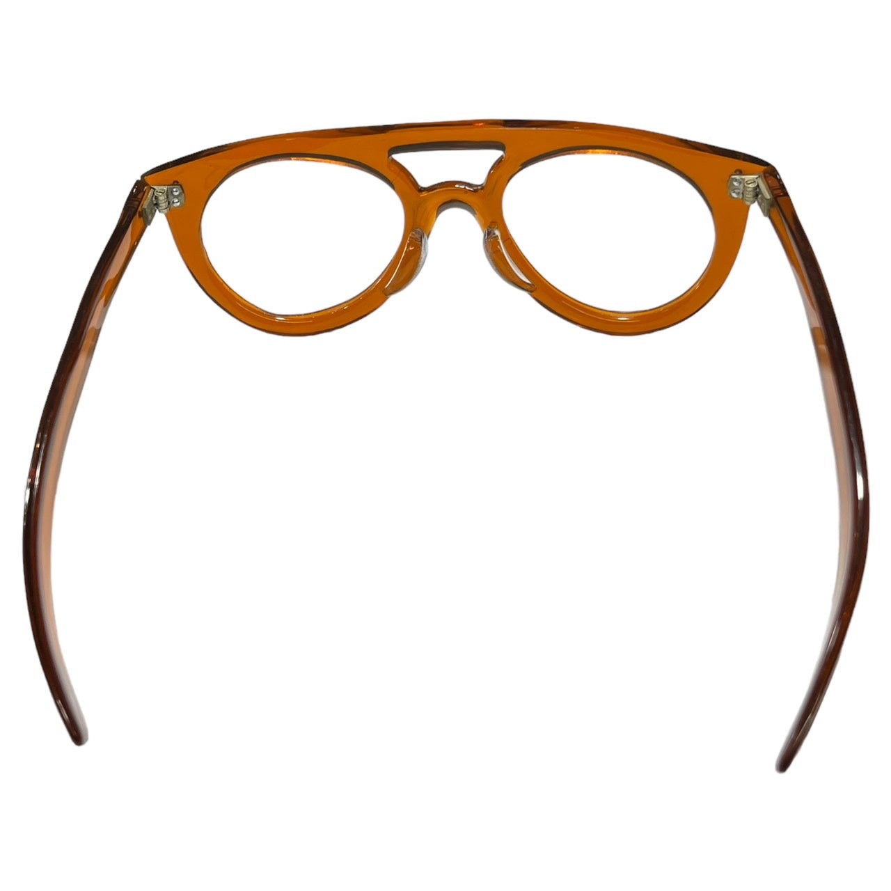 Euro vintage(ヨーロッパヴィンテージ) 40's French vintage flameフランス ヴィンテージ メガネフレーム 40年代 オレンジ 眼鏡 サングラス
