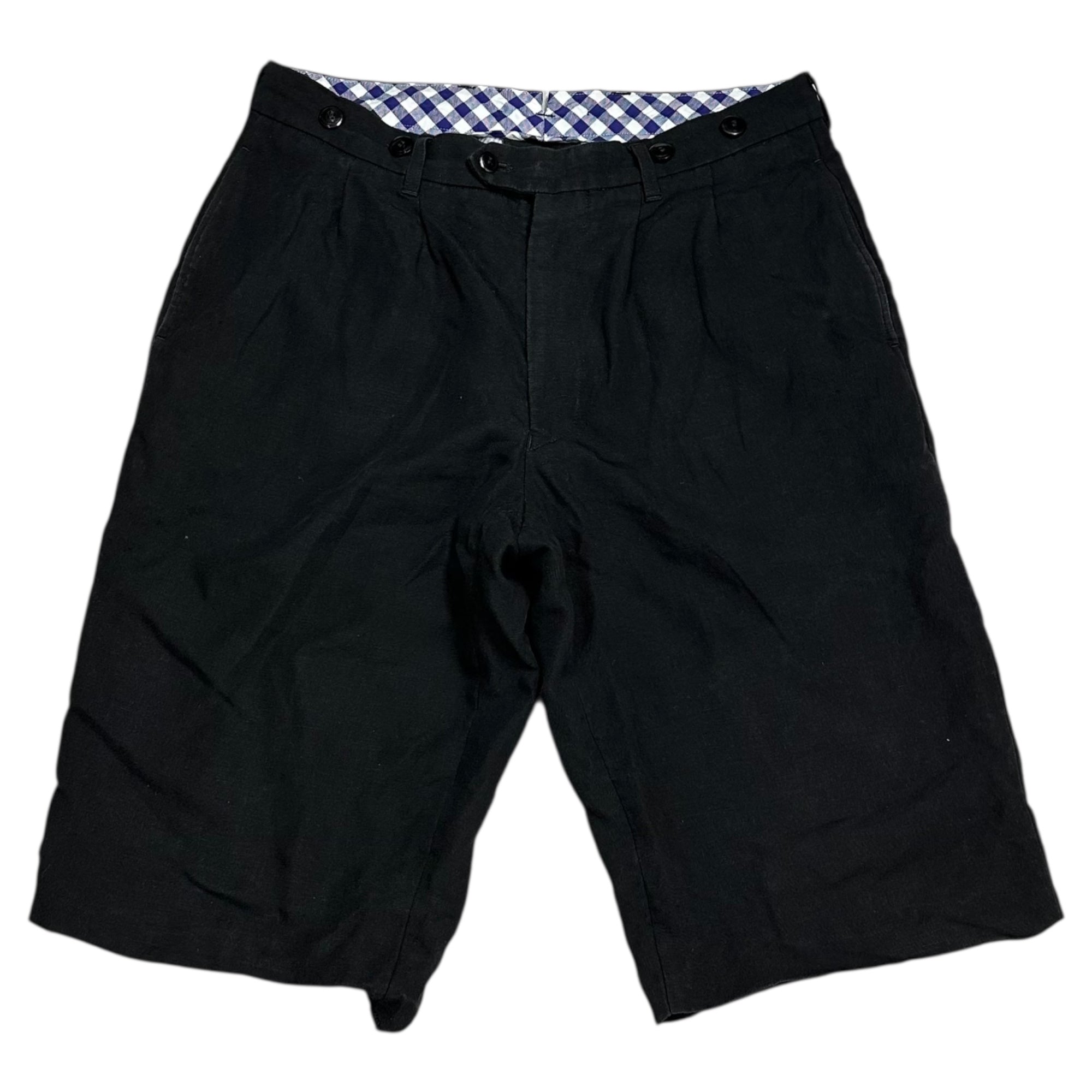 COMME des GARCONS JUNYA WATANABE MAN(コムデギャルソンジュンヤワタナベマン) 21SS 2-tuck 6'' length linen pants 2タック 6分丈 リネン パンツ WG-P034 M ブラック AD2020 ハーフ ショート ショーツ