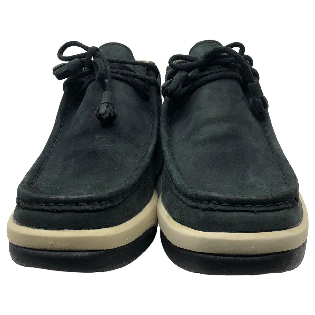 GOODENOUGH × VISVIM (グッドイナフ×ビズビム/ヴィズヴィム) POLKE ポルケ チャッカー スニーカー ヌバック 9 ブラック NUBUK 箱付