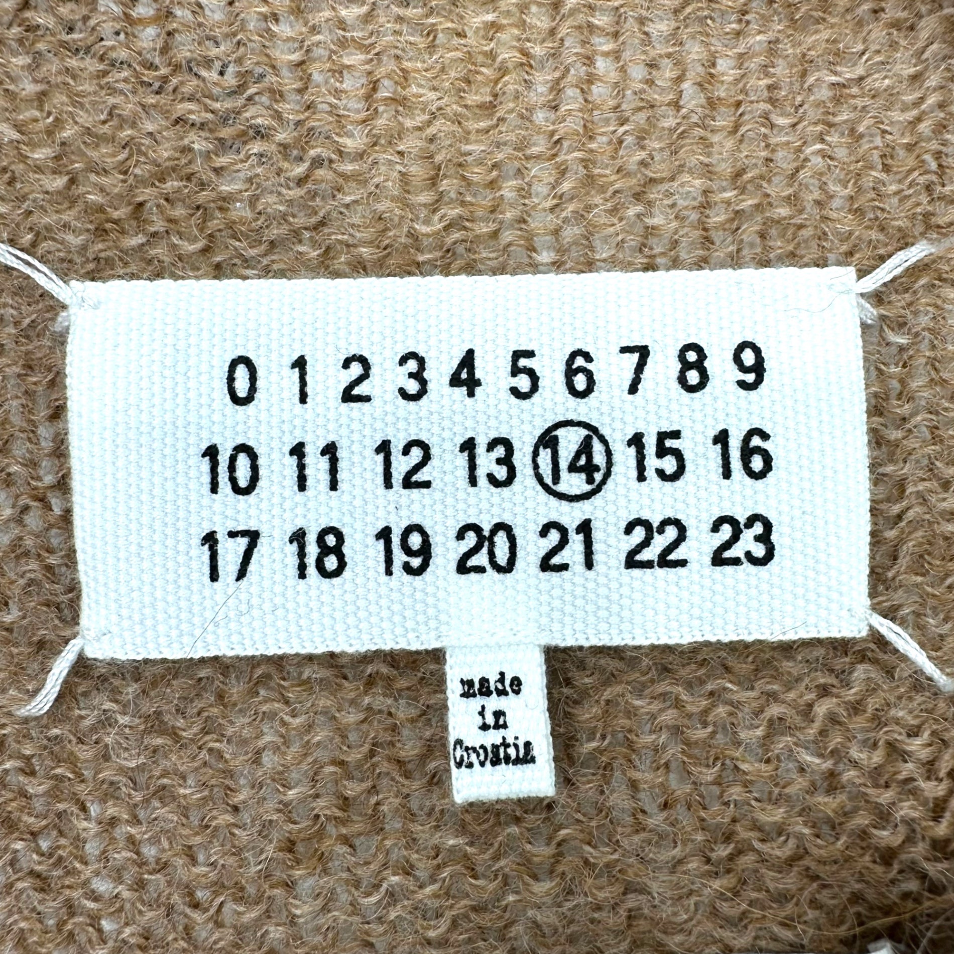 MAISON MARGIELA(メゾンマルジェラ) 16AW ⑭ REPLICA 1872 Fisherman's underwear knit フィッシャーマン アルパカ ウール ニット S50HA0674 S ブラウン クルーネック