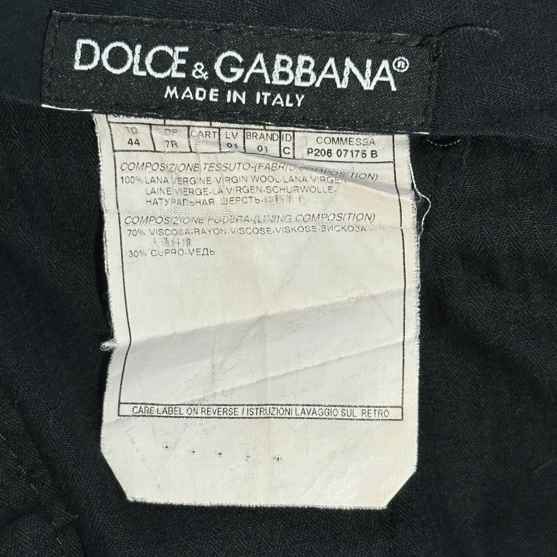 DOLCE&GABBANA(ドルチェ&ガッバーナドルガバ) Nanola Wool Set-Up Jacket ナノーラペル ウール セットアップ ジャケット 44(XS程度) ブラック